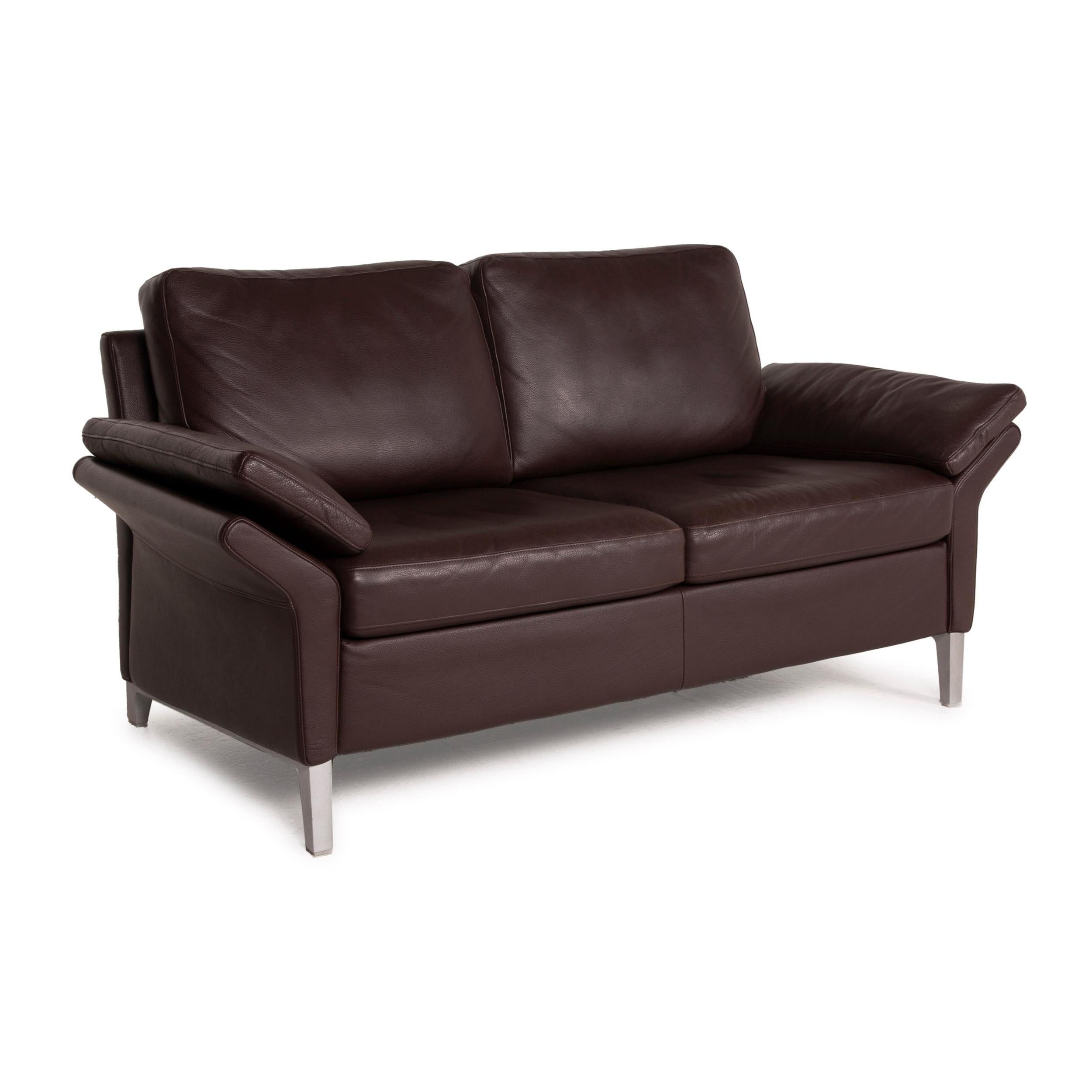 Rolf Benz 3300 Leather Sofa Brown Two-Seater 1