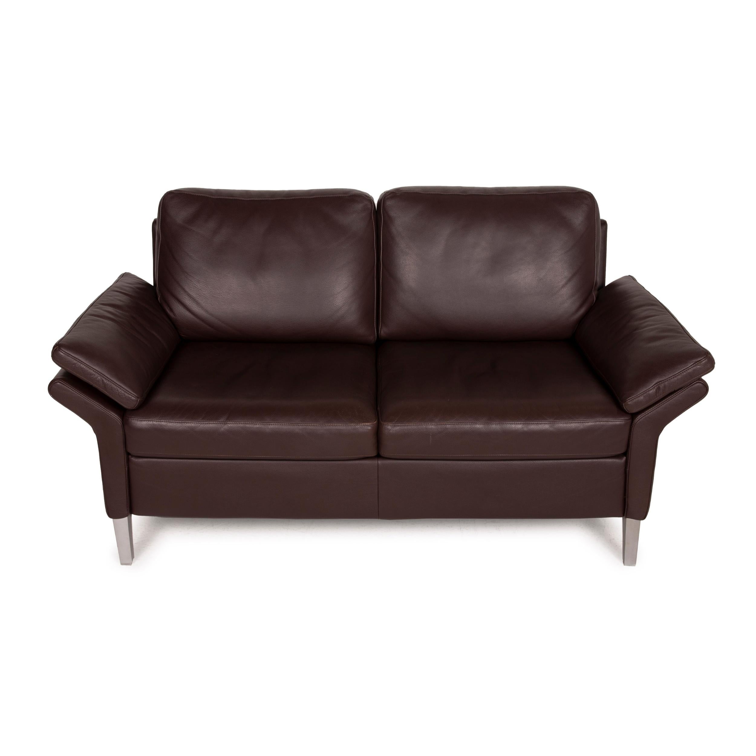 Rolf Benz 3300 Leather Sofa Brown Two-Seater 2