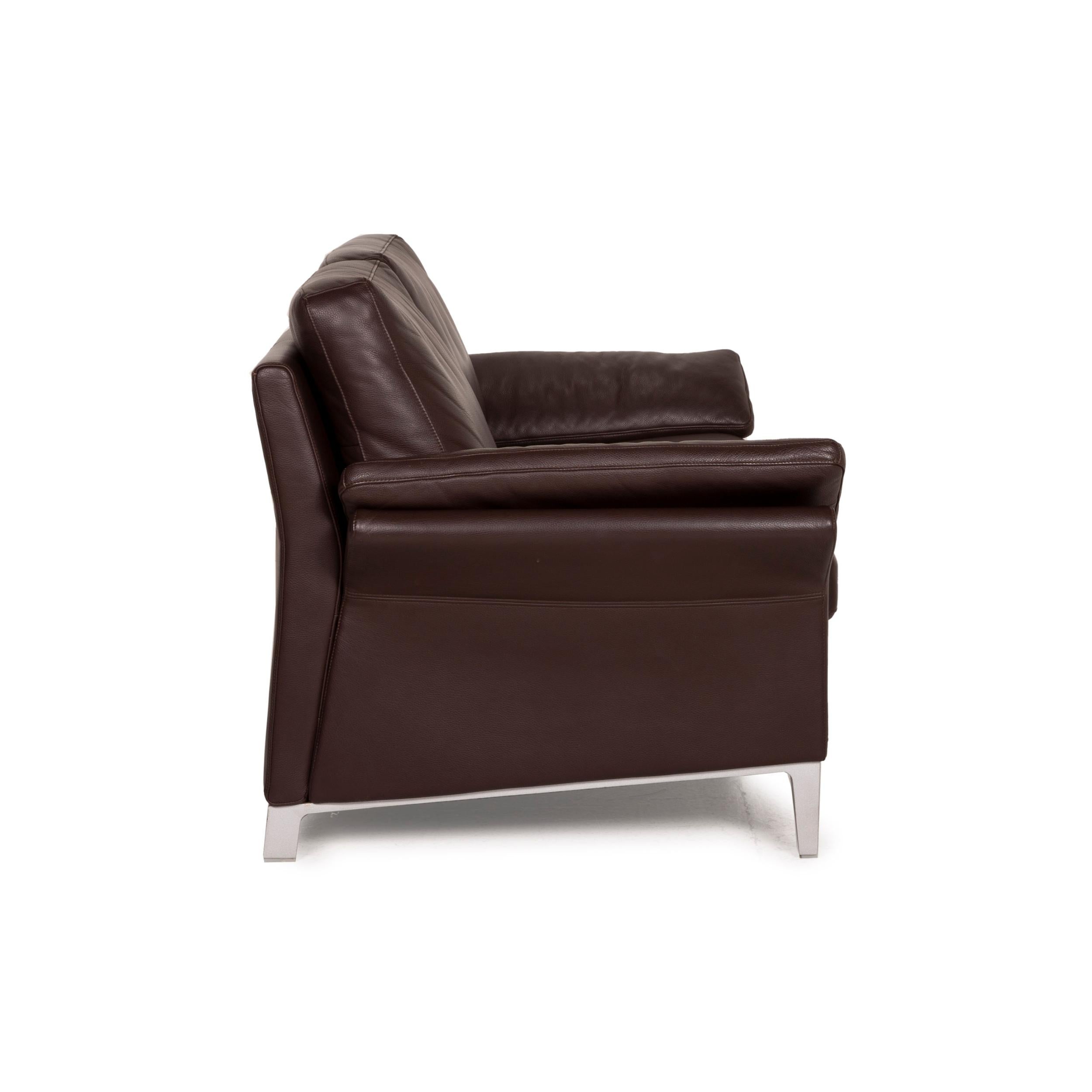 Rolf Benz 3300 Leather Sofa Brown Two-Seater 3