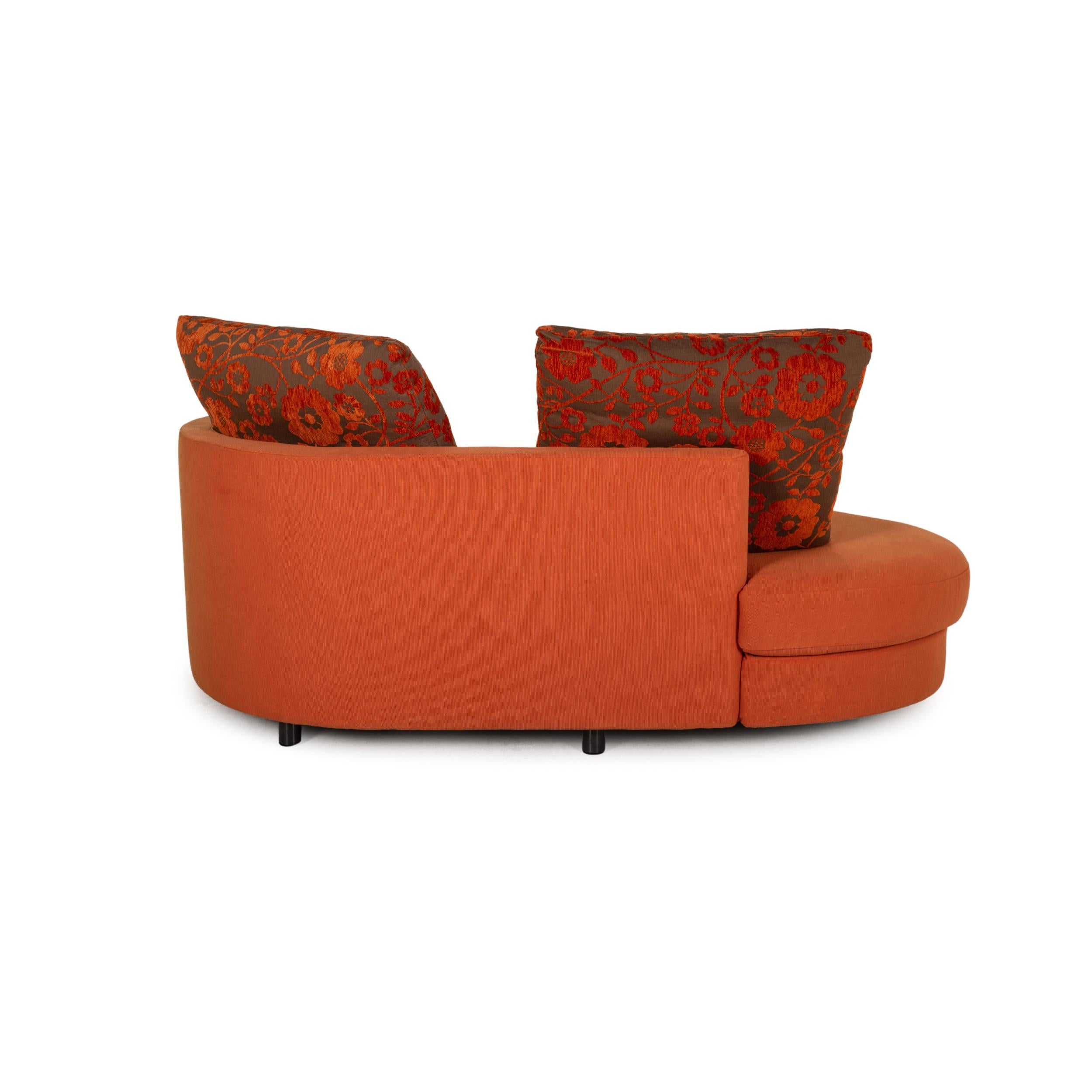Rolf Benz 4500 fabric sofa orange two-seater couch For Sale at 1stDibs
