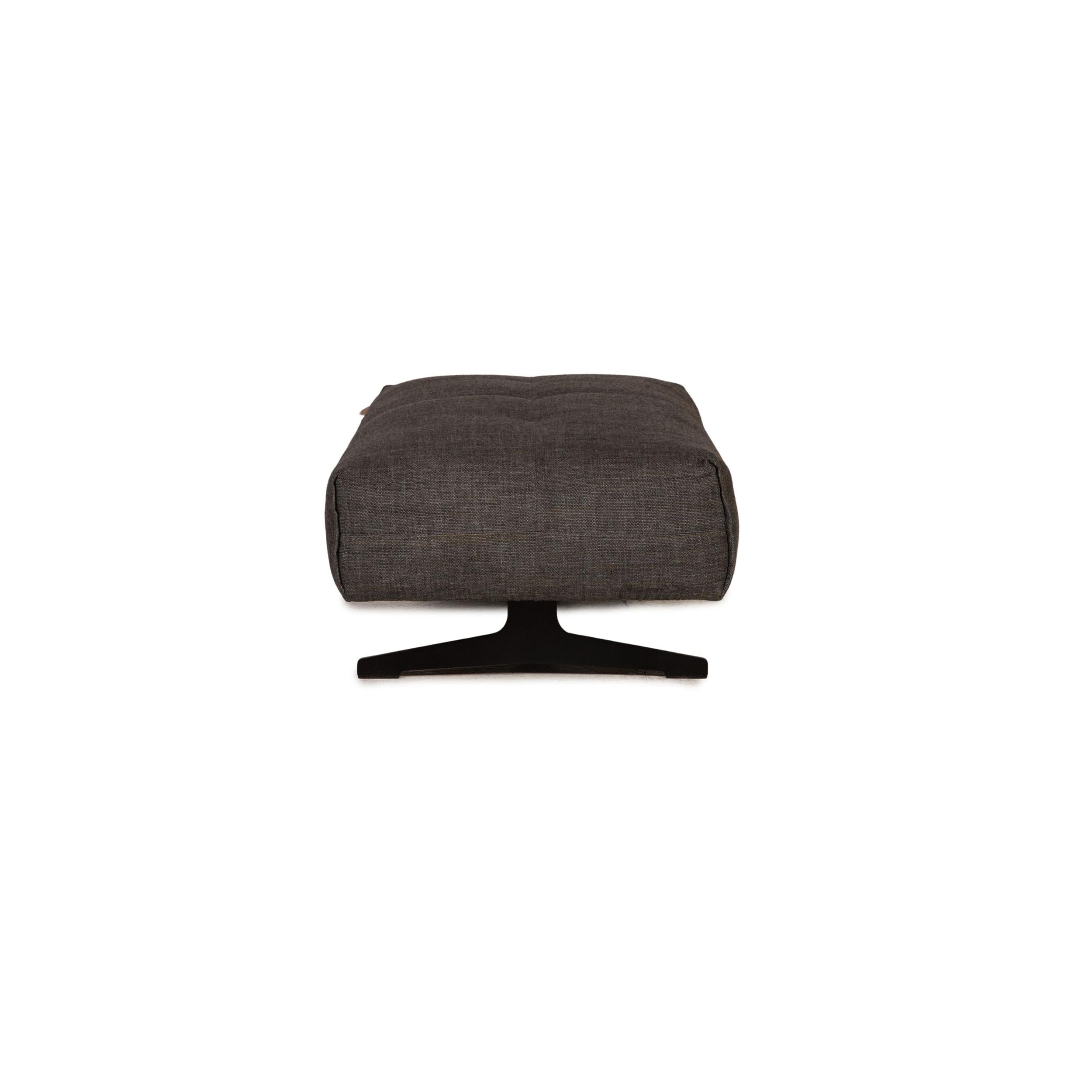 Contemporary Rolf Benz 50 Fabric Stool Gray For Sale