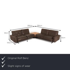 Rolf Benz 50 Leather Sofa Brown Corner Sofa Couch