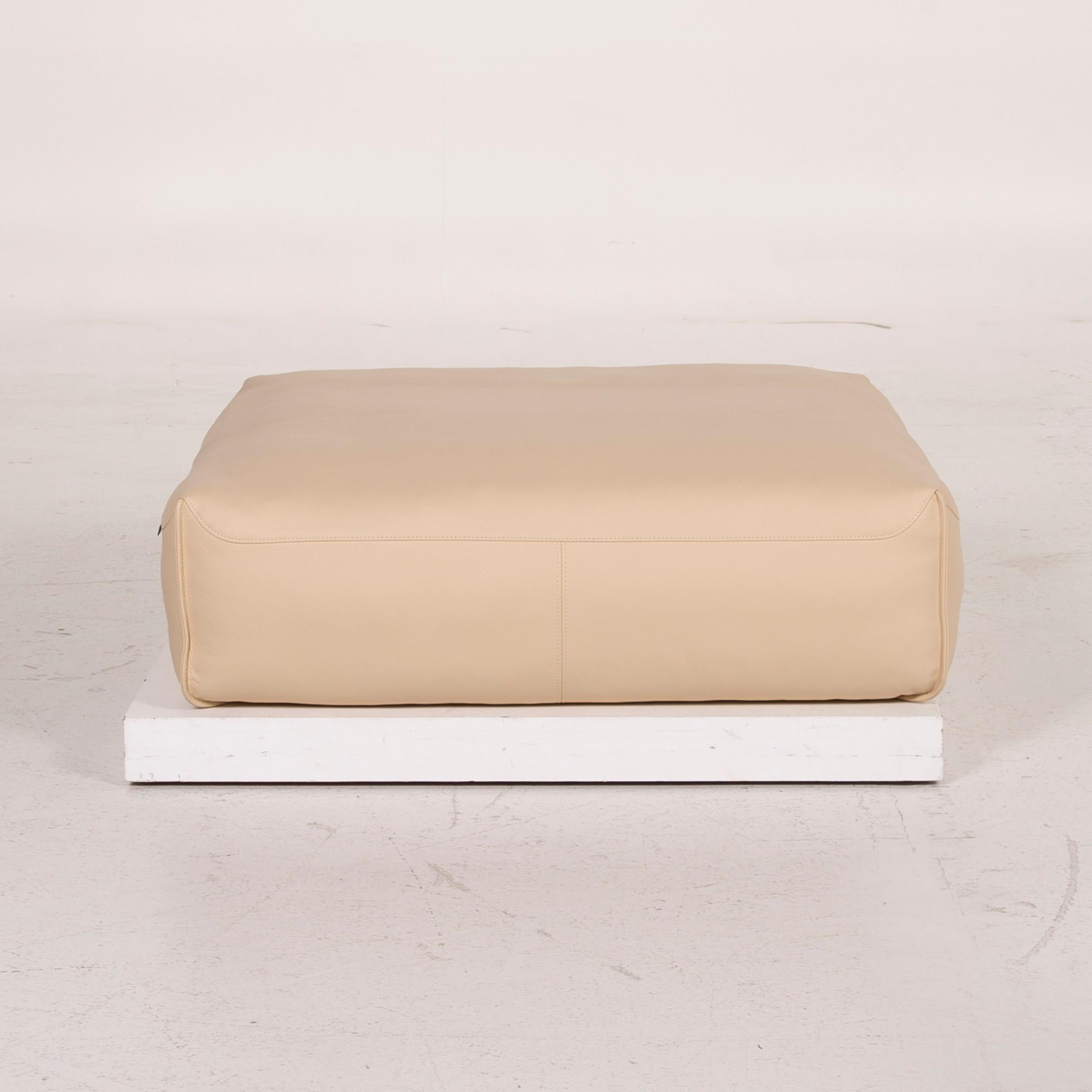 Rolf Benz 50 Leather Stool Cream 4