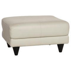 Rolf Benz 510 Leather Stool Gray Ottoman