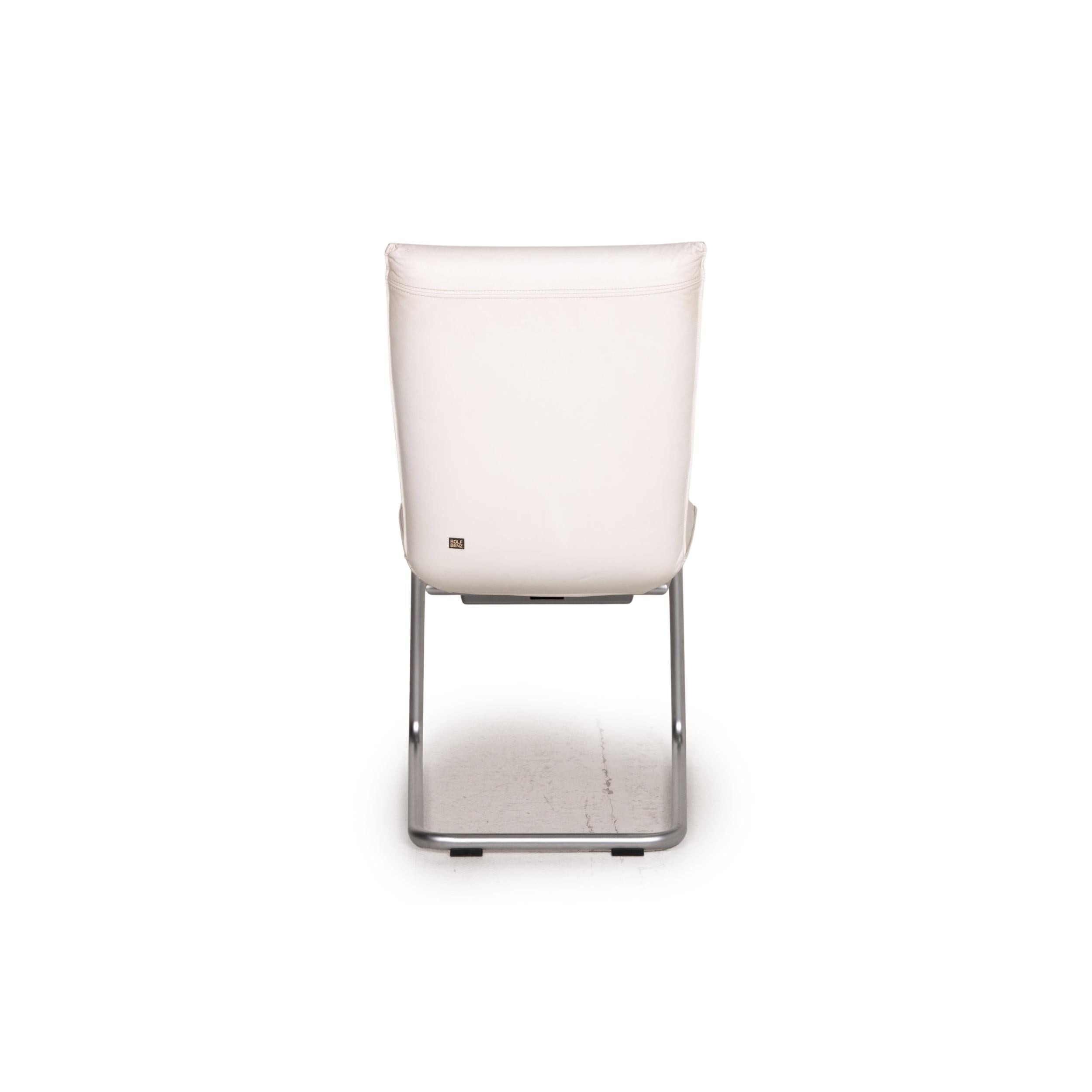 Rolf Benz 620 Leather Chair Cream Cantilever 4