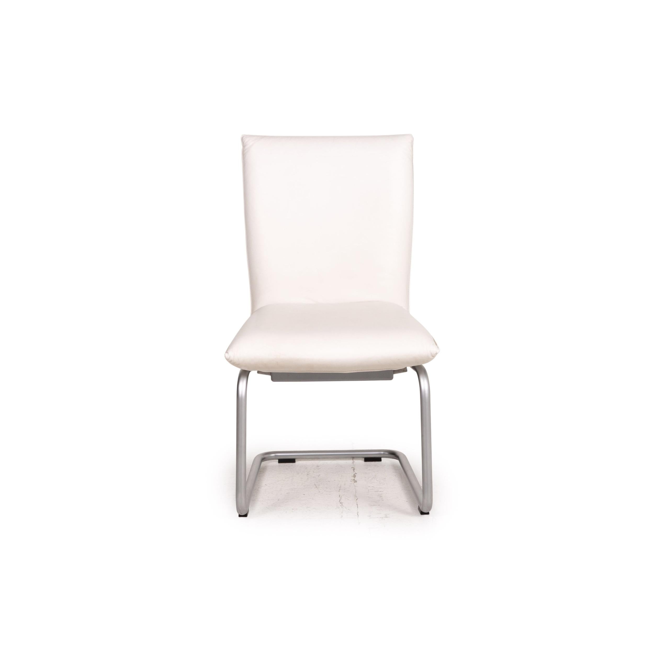 Rolf Benz 620 Leather Chair Cream Cantilever 1