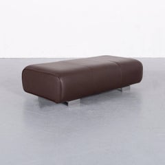 Rolf Benz 6300 Leather Foot-Stool Brown Bench