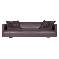 Rolf Benz 6300 leather sofa gray gray brown deriseater couch