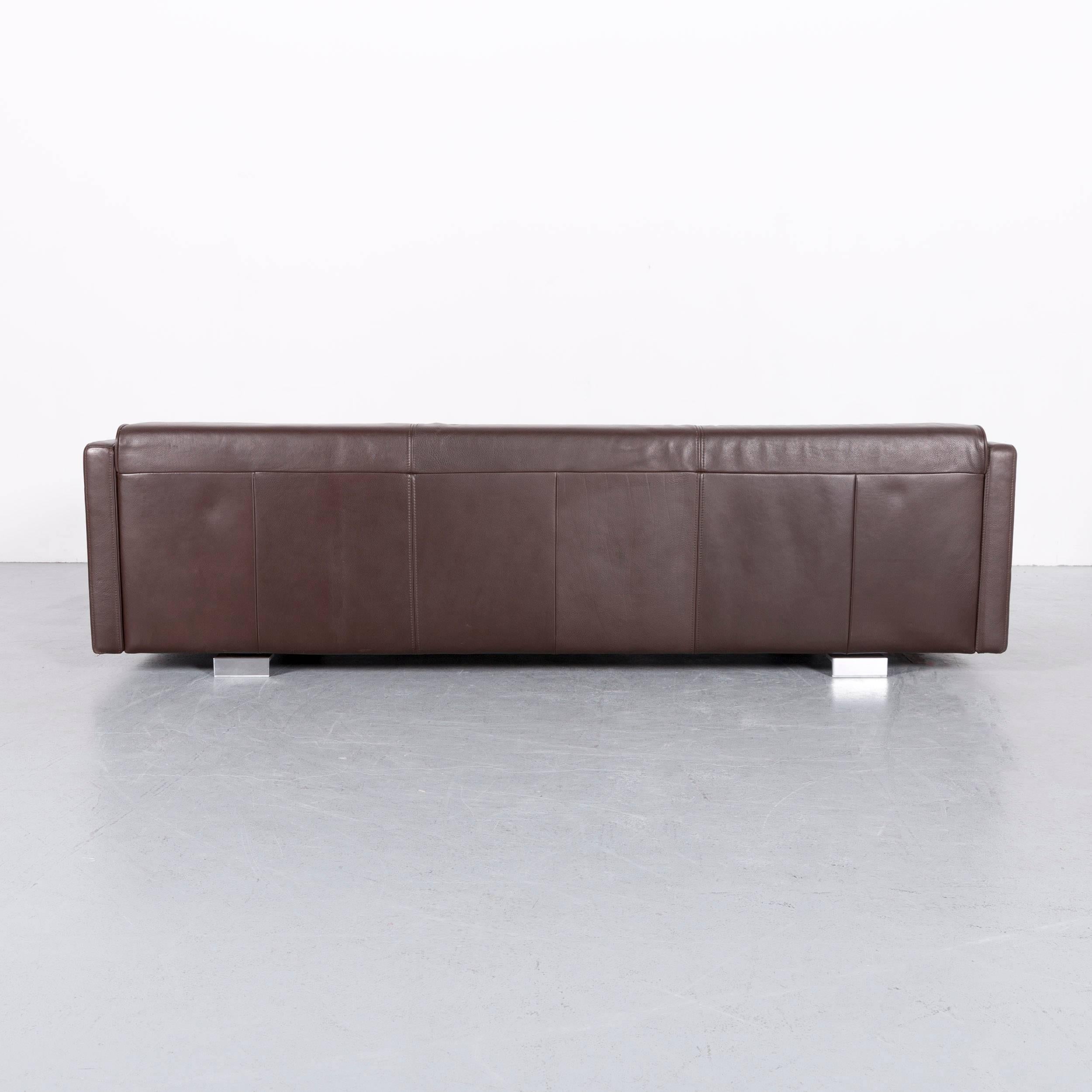 Rolf Benz 6300 Sofa Set Leather Brown Three-Seat Bench 5