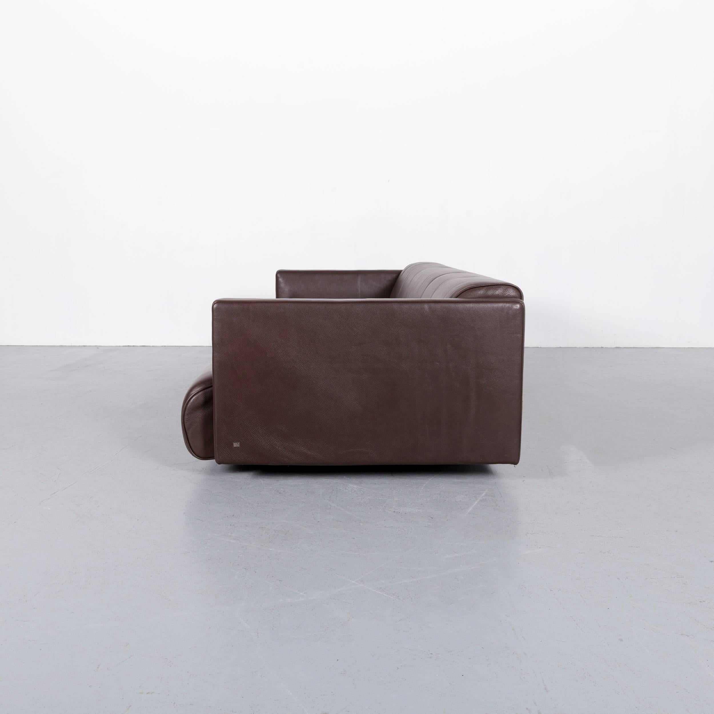 Rolf Benz 6300 Sofa Set Leather Brown Three-Seat Bench 6