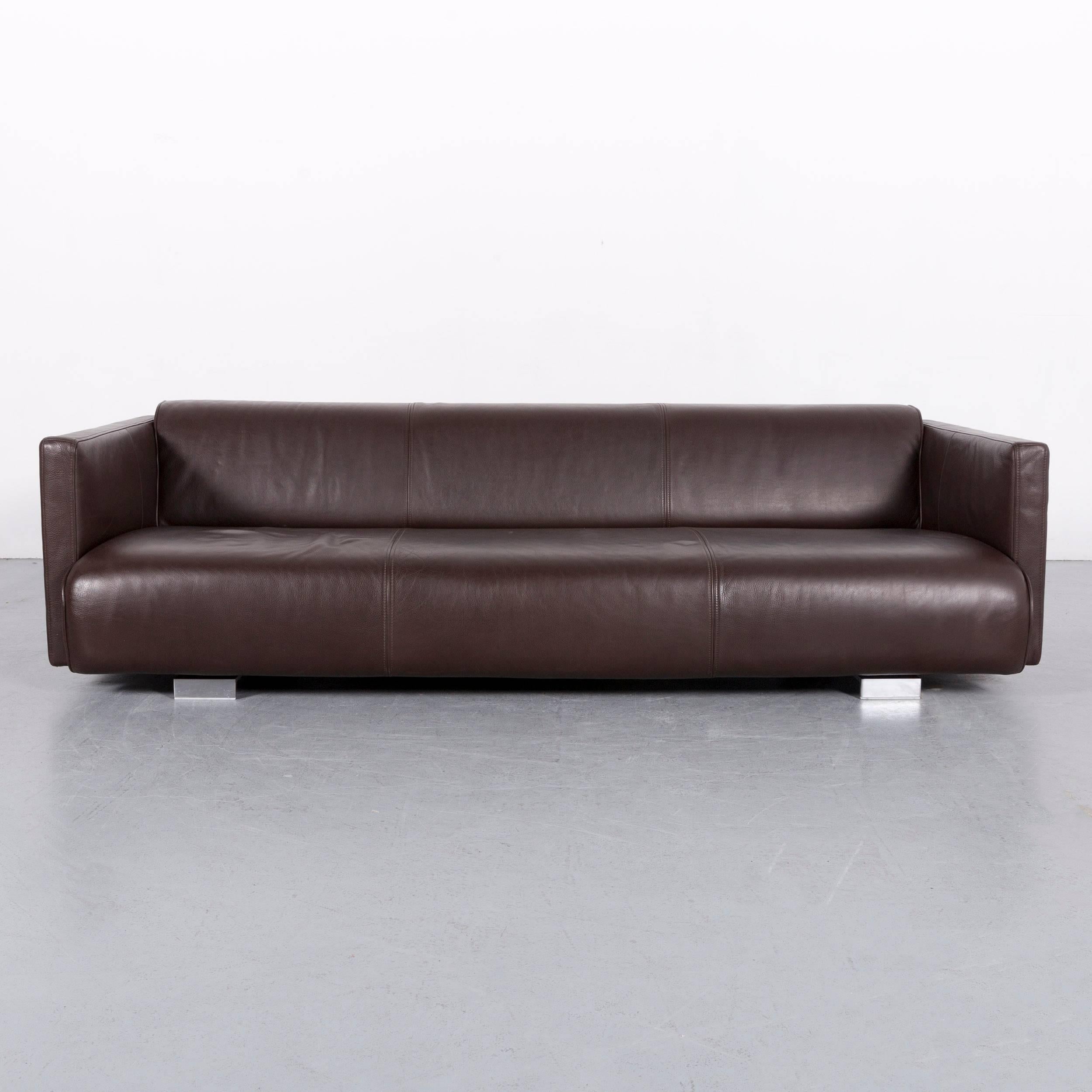 We bring to you an Rolf Benz 6300 sofa set leather brown three-seat bench.