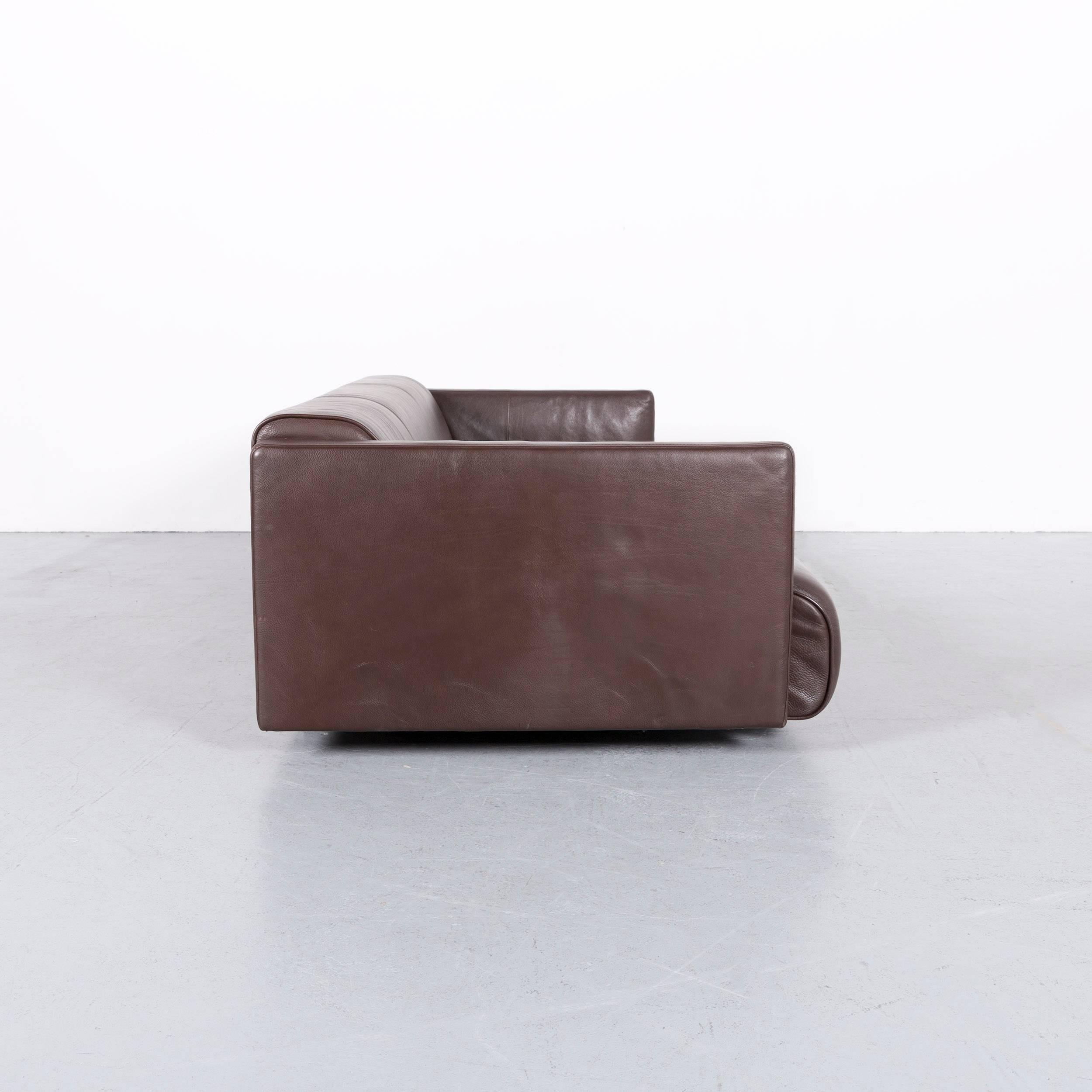 Rolf Benz 6300 Sofa Set Leather Brown Three-Seat Bench 4