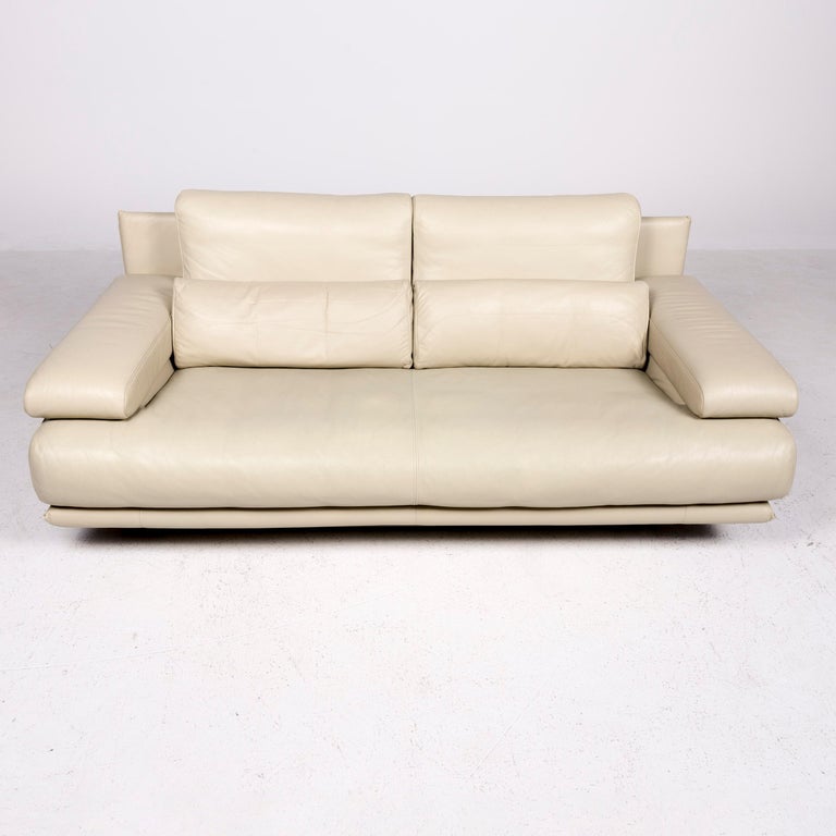jacht ding lawaai Rolf Benz 6500 Designer Leather Sofa Beige Real Leather Two-Seat Couch at  1stDibs