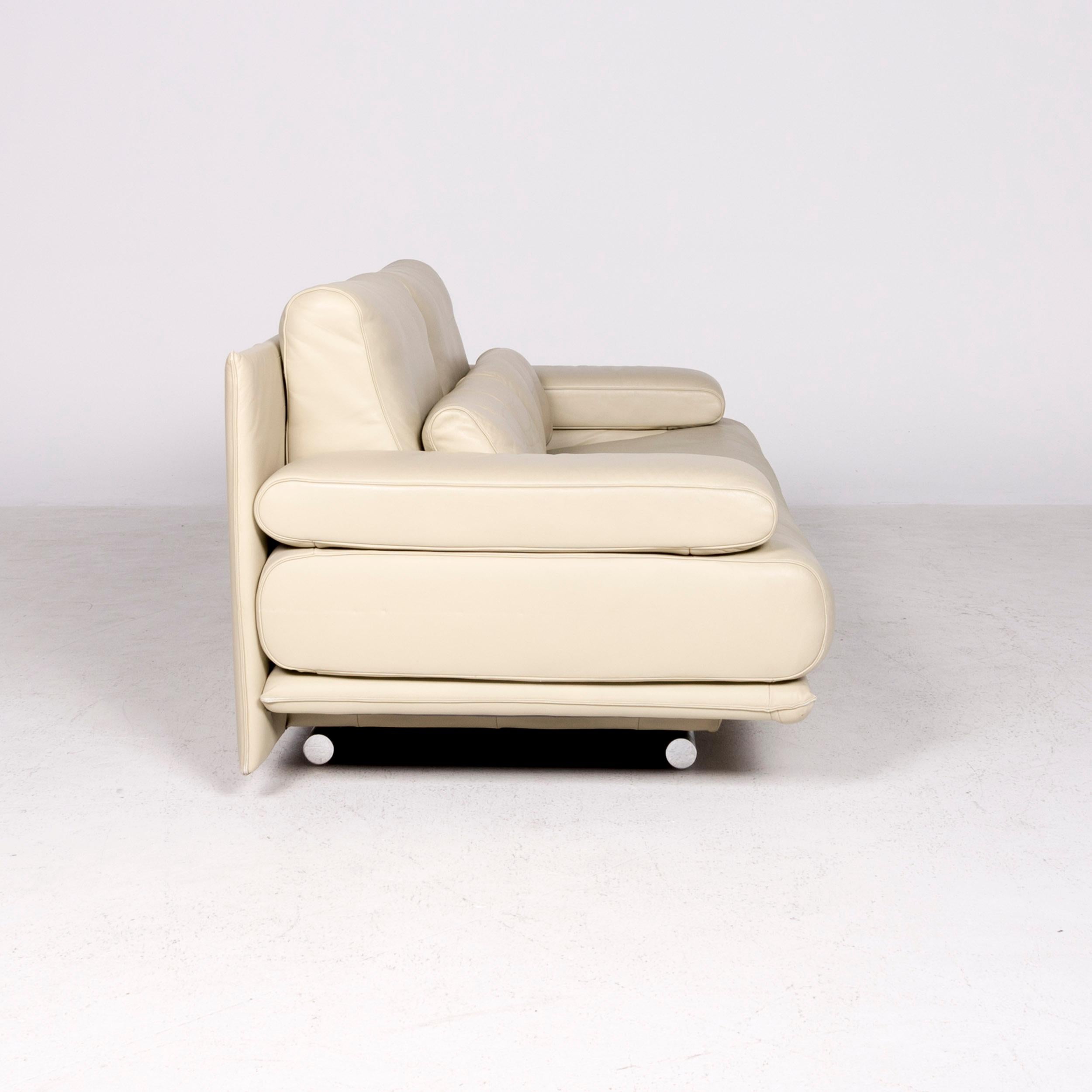 Rolf Benz 6500 Designer Ledersofa Beige Echtleder Zweisitzer Couch im Zustand „Gut“ in Cologne, DE