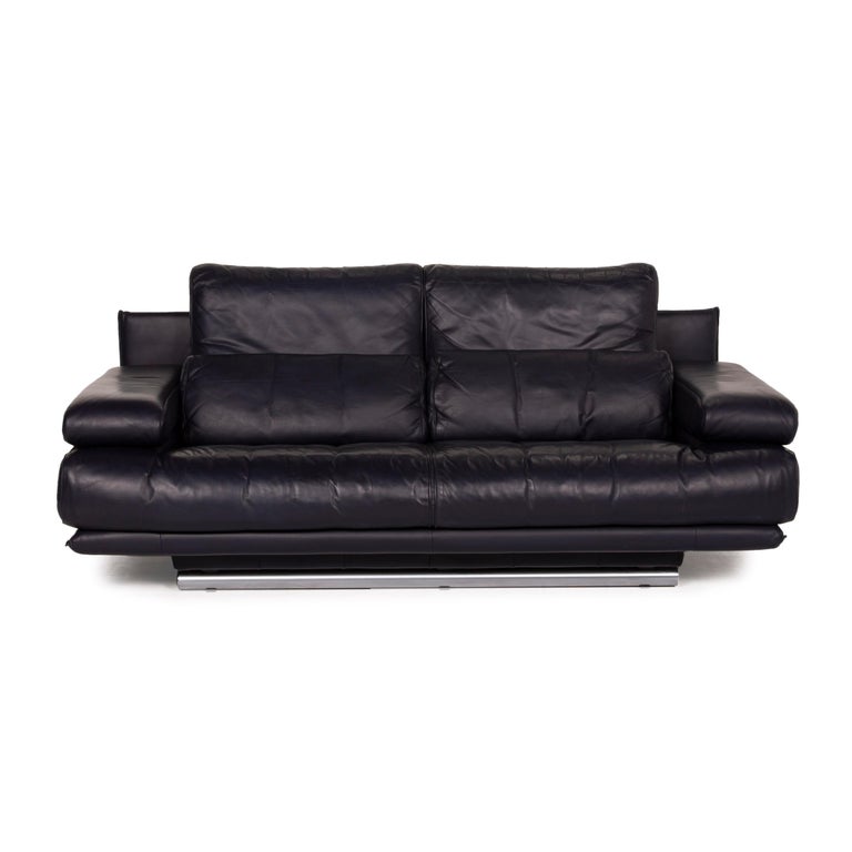 Sicilië rotatie Schots Rolf Benz 6500 Leather Sofa Blue Two-Seater Dark Blue For Sale at 1stDibs |  blue 2 seater sofa