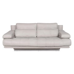 Rolf Benz 6500 Leather Sofa Gray Two-Seat Couch
