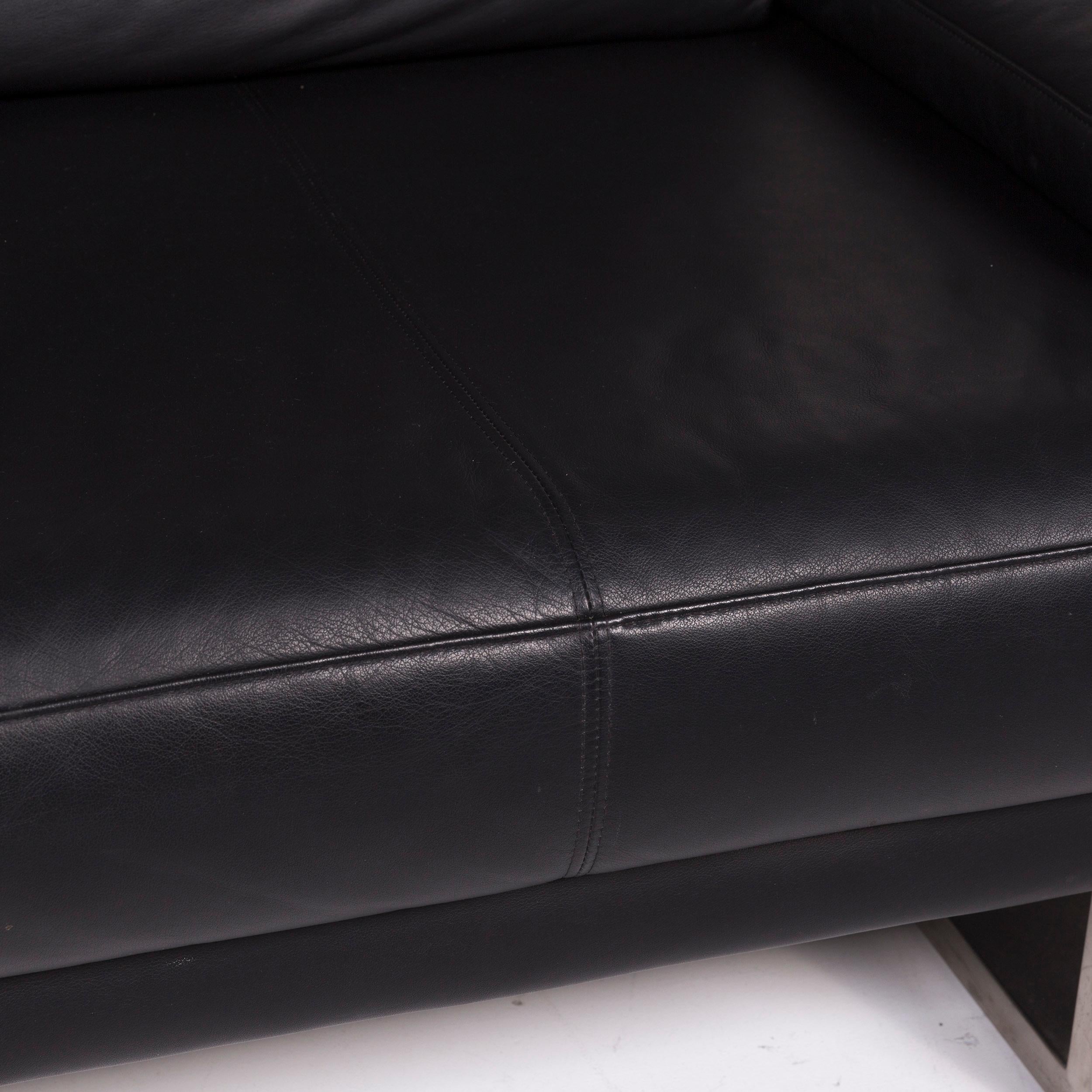 ledersofa schwarz rolf benz