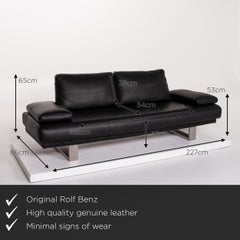 Rolf Benz 6600 Leather Sofa Three-Seat Couch