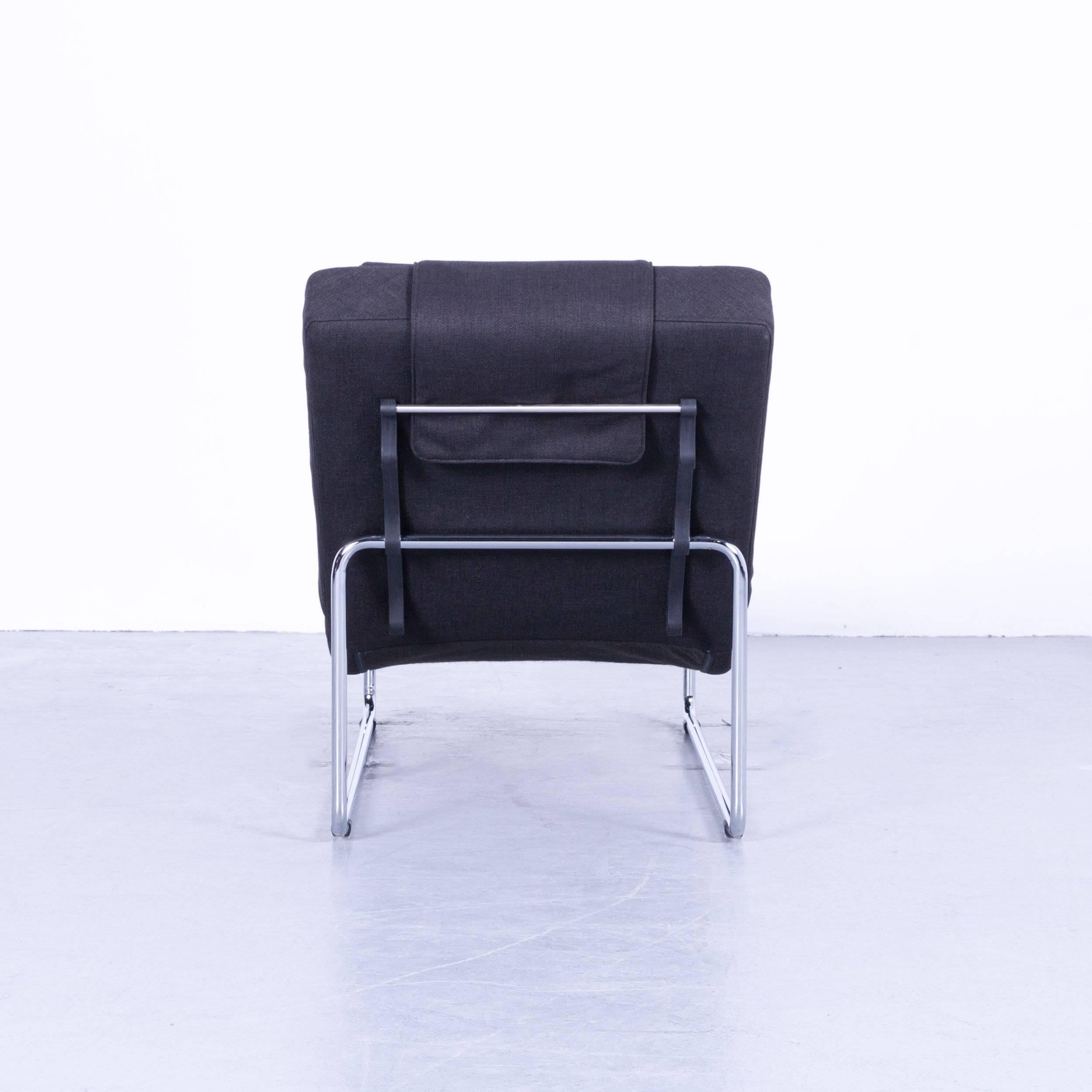 Rolf Benz 680 Designer-Liegesessel-Stoff Anthrazit Schwarze Ein-Sitz-Kommode 3