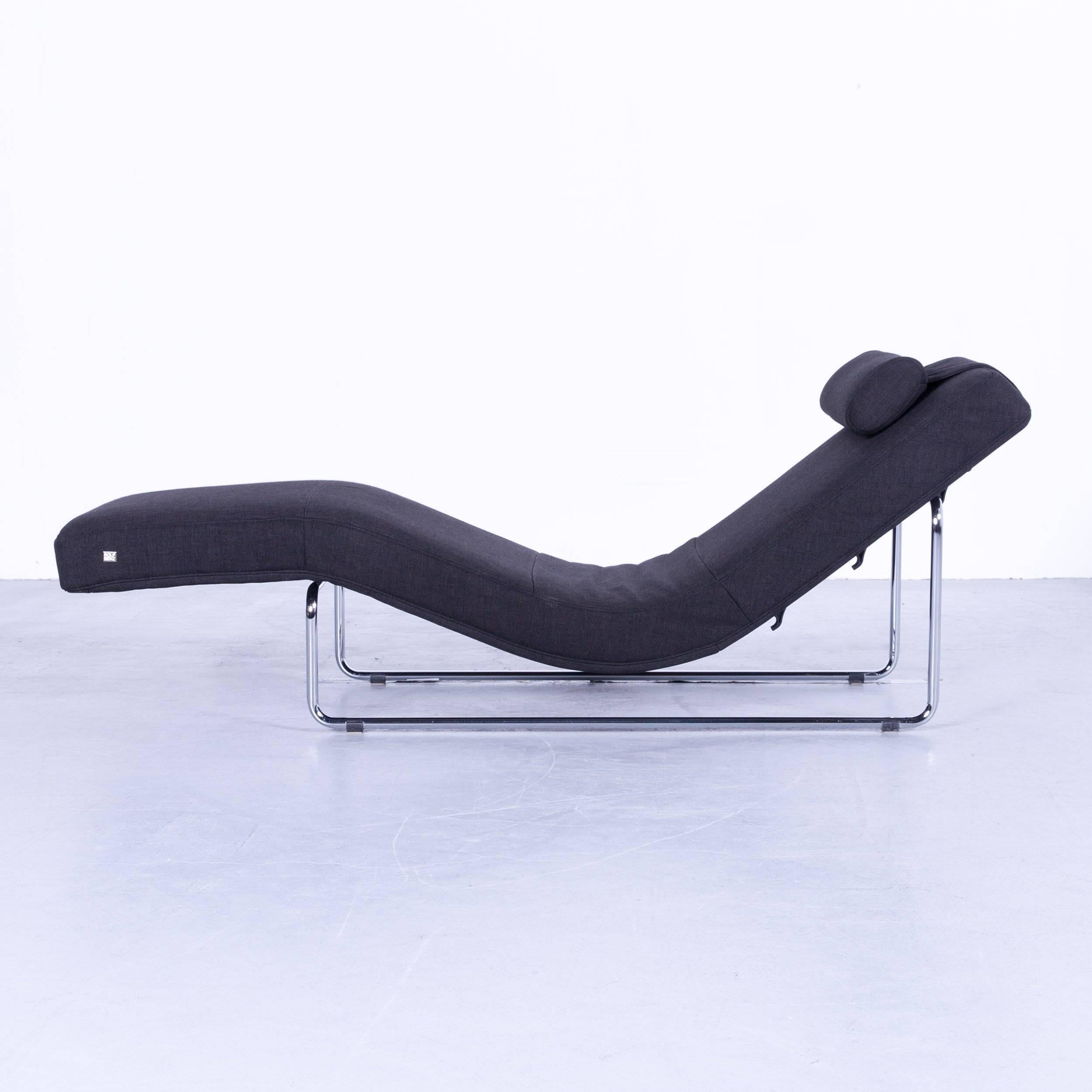 Rolf Benz 680 Designer-Liegesessel-Stoff Anthrazit Schwarze Ein-Sitz-Kommode 2