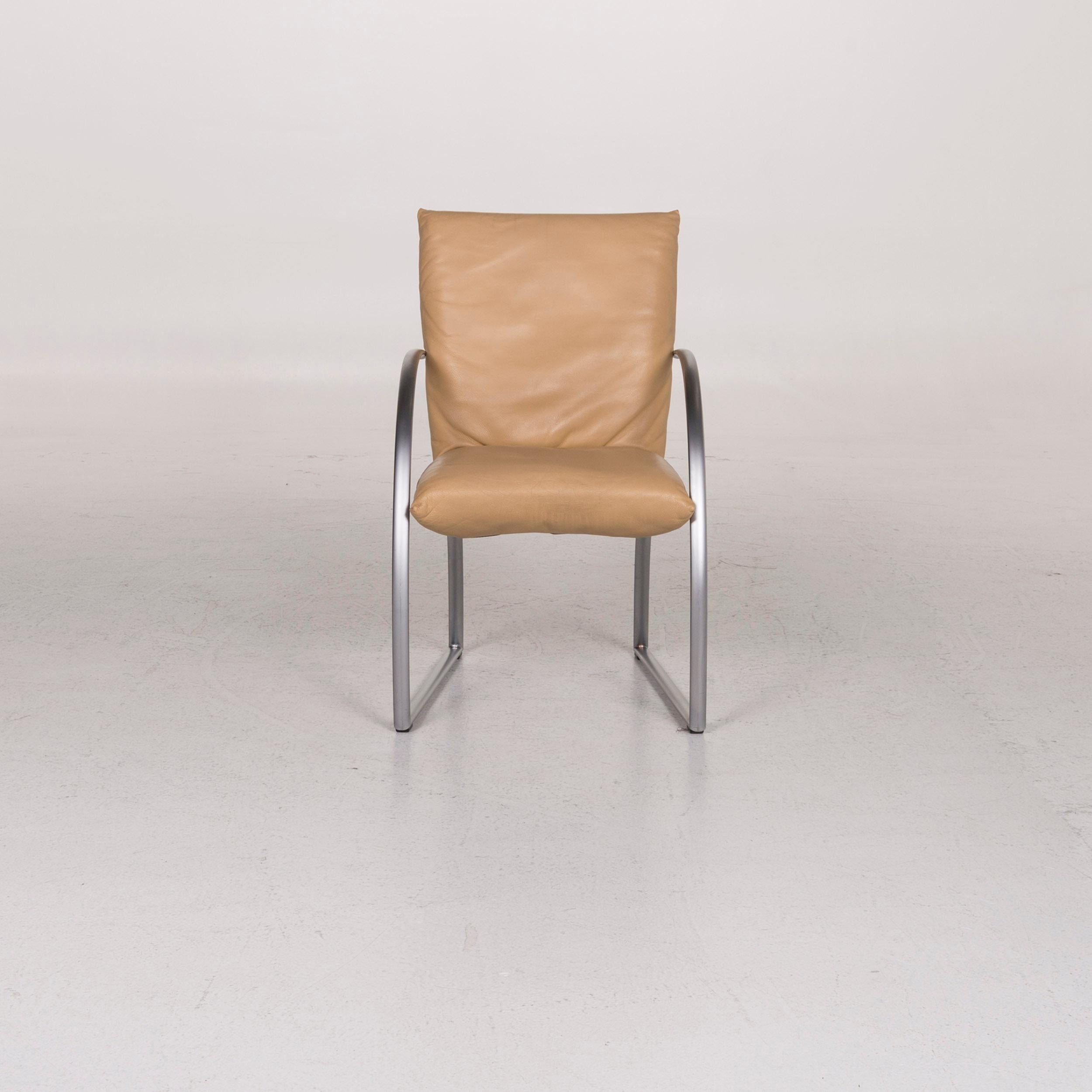 We bring to you a Rolf Benz 7600 leather chair beige armchair.
 

 Product measurements in centimeters:
 

Depth 66
Width 54
Height 90
Seat-height 48
Rest-height 65
Seat-depth 46
Seat-width 49
Back-height 43.
 