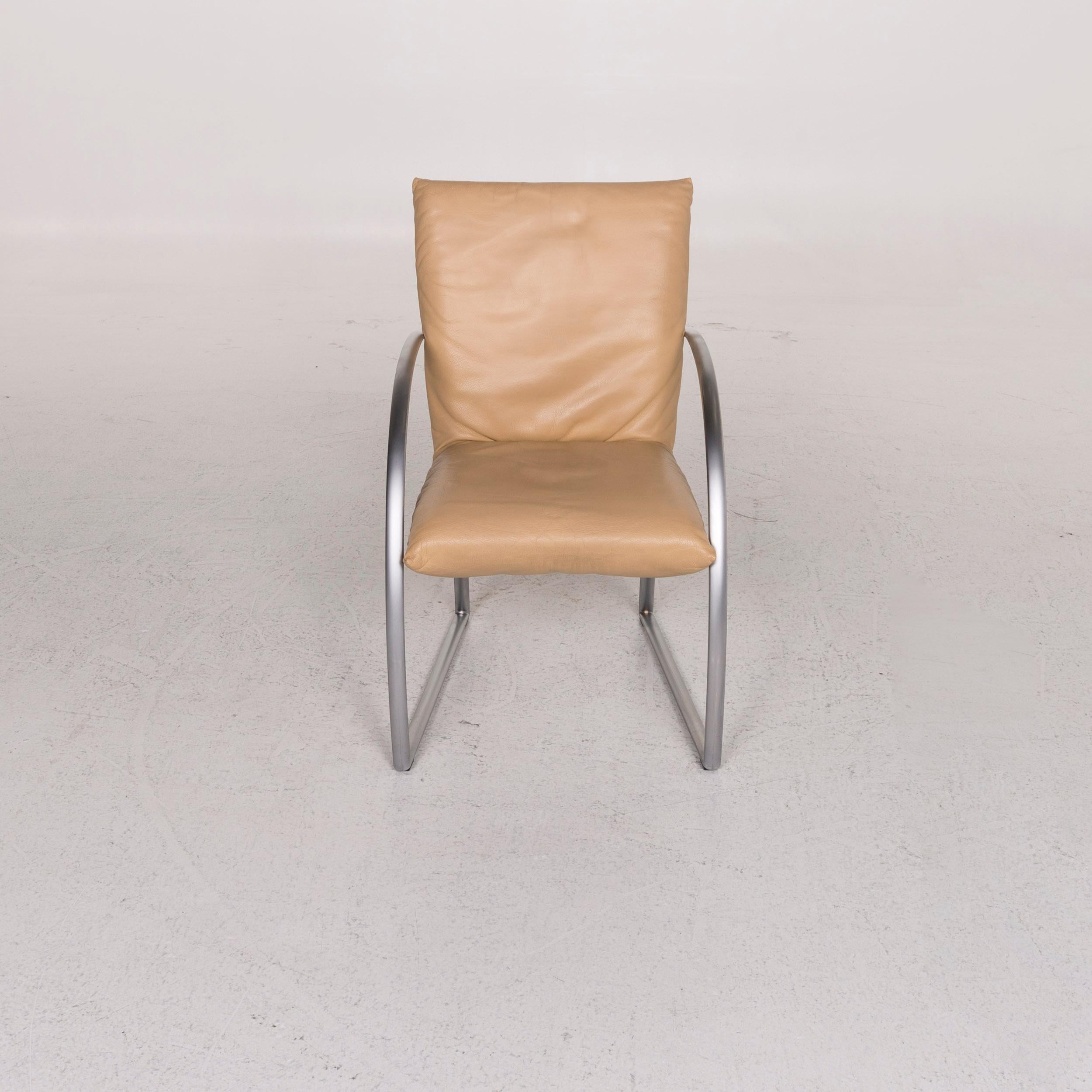 Rolf Benz 7600 Leather Chair Beige Armchair 1