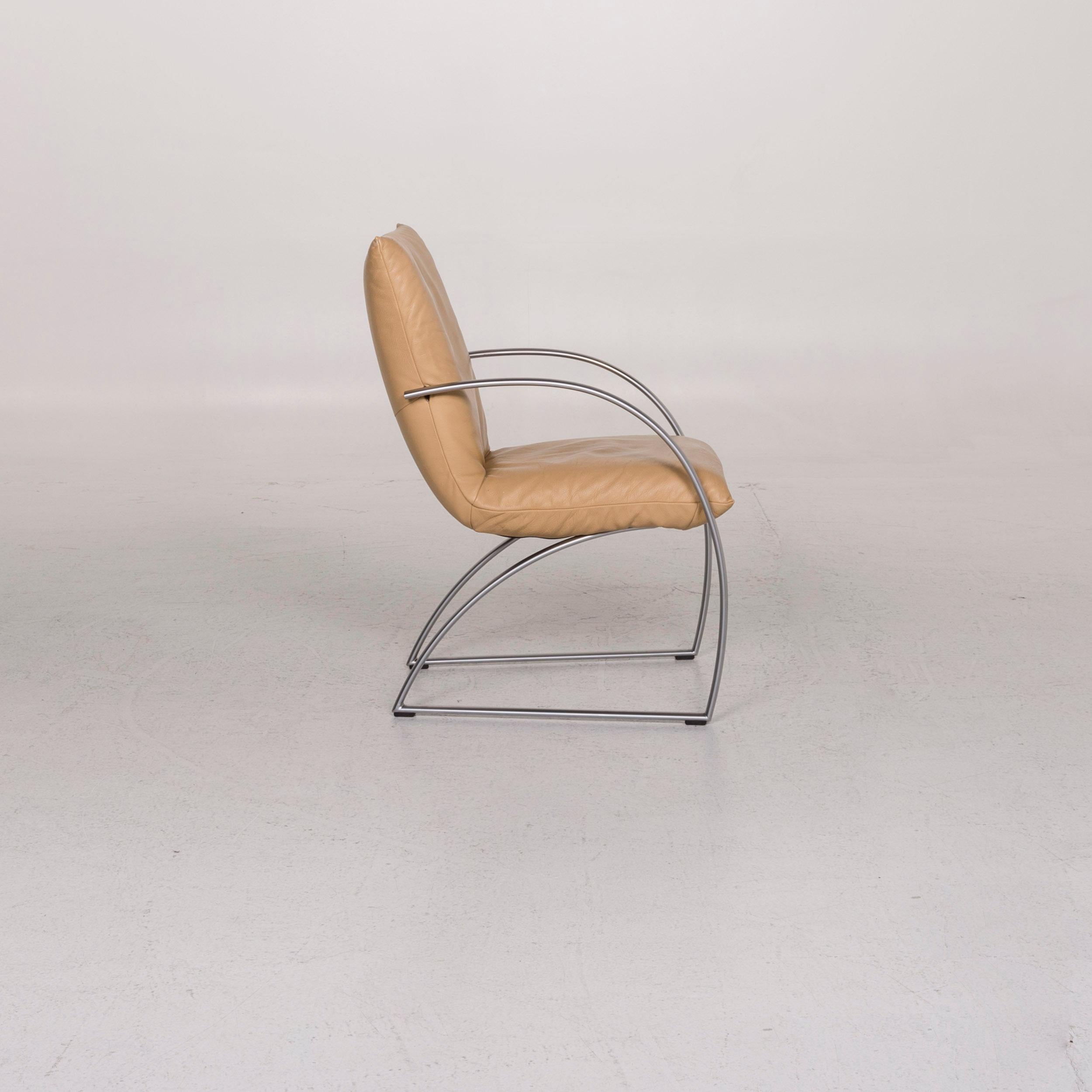 Rolf Benz 7600 Leather Chair Beige Armchair 2