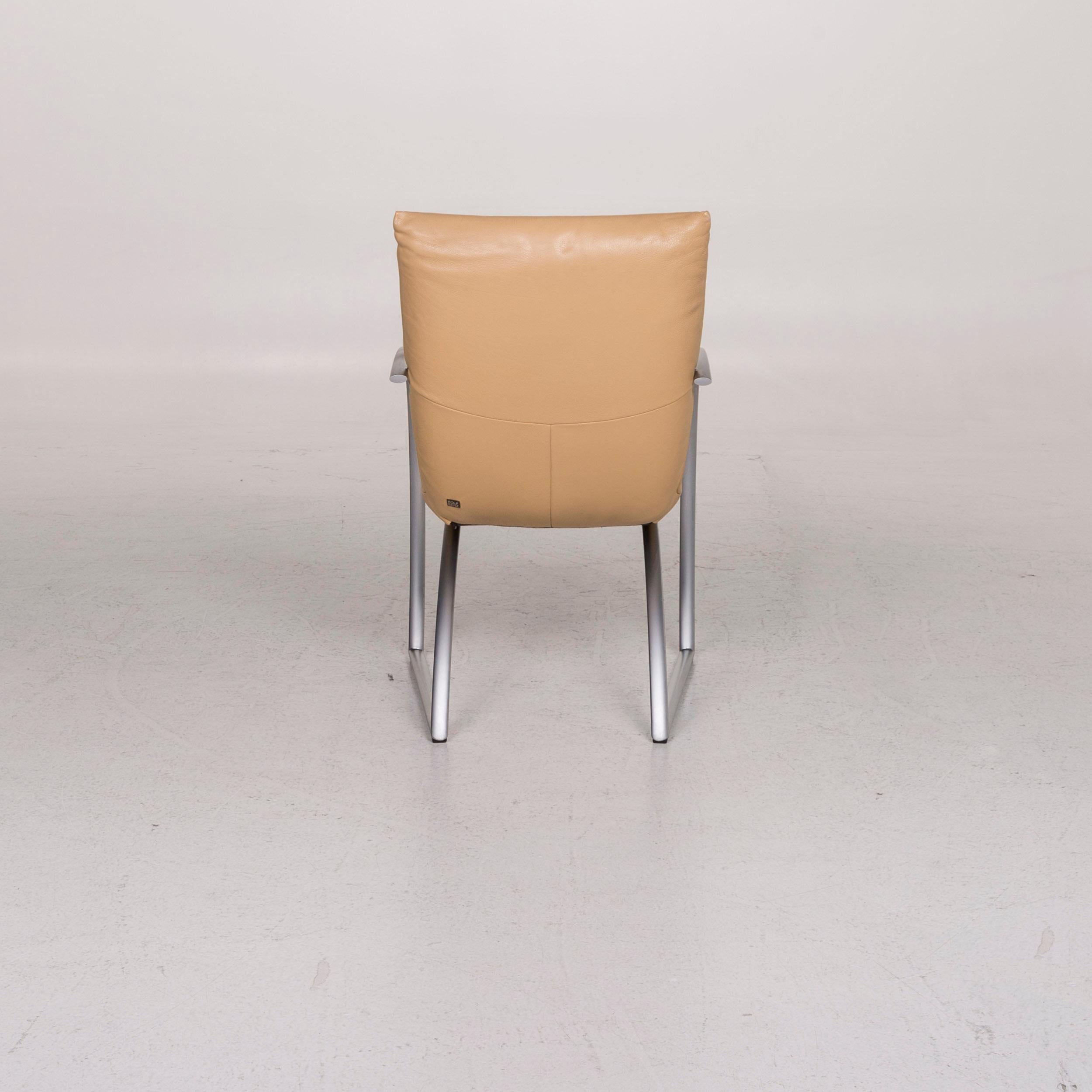 Rolf Benz 7600 Leather Chair Beige Armchair 3