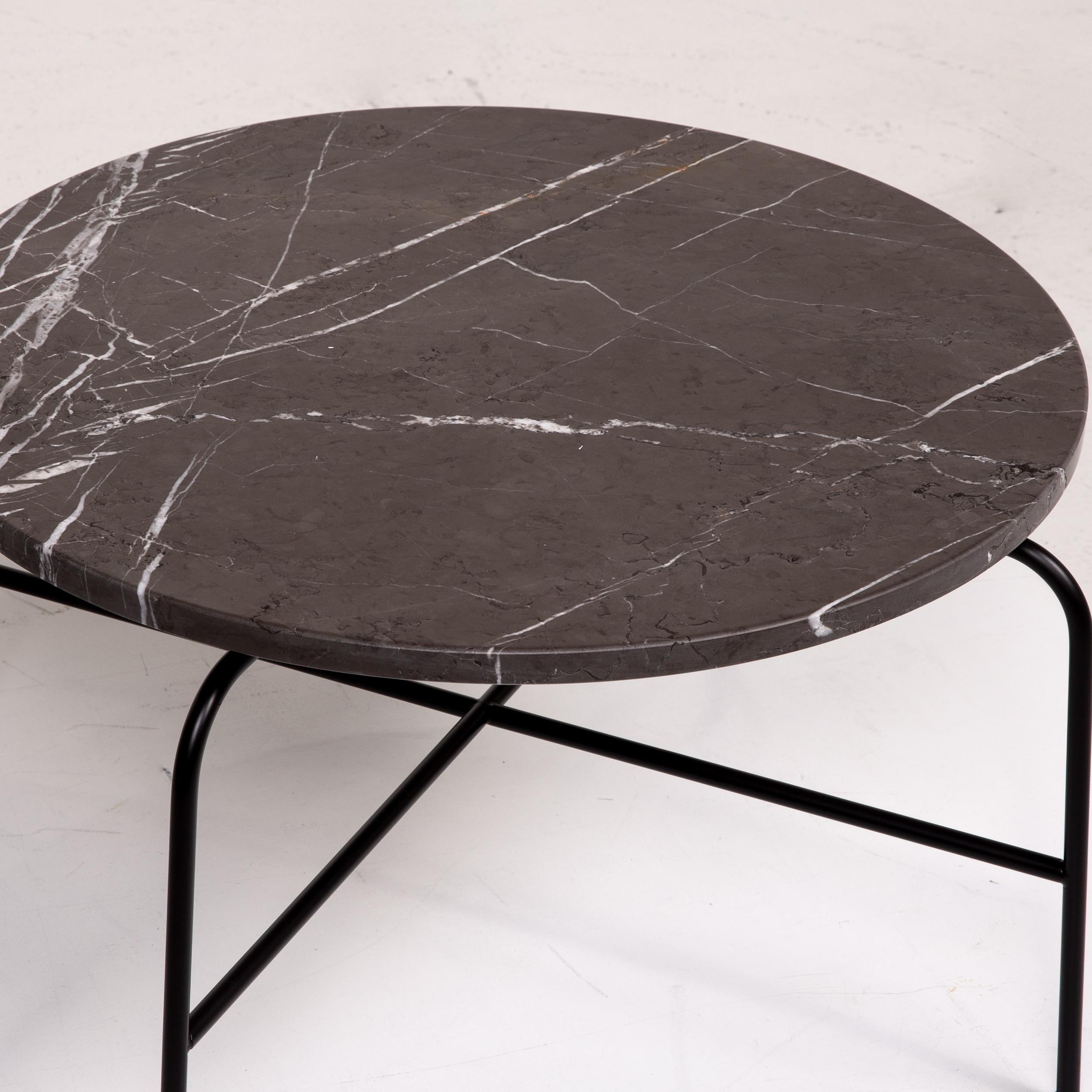 Modern Rolf Benz 947 Graphite Coffee Table Anthracite Marbled Table Industrial For Sale