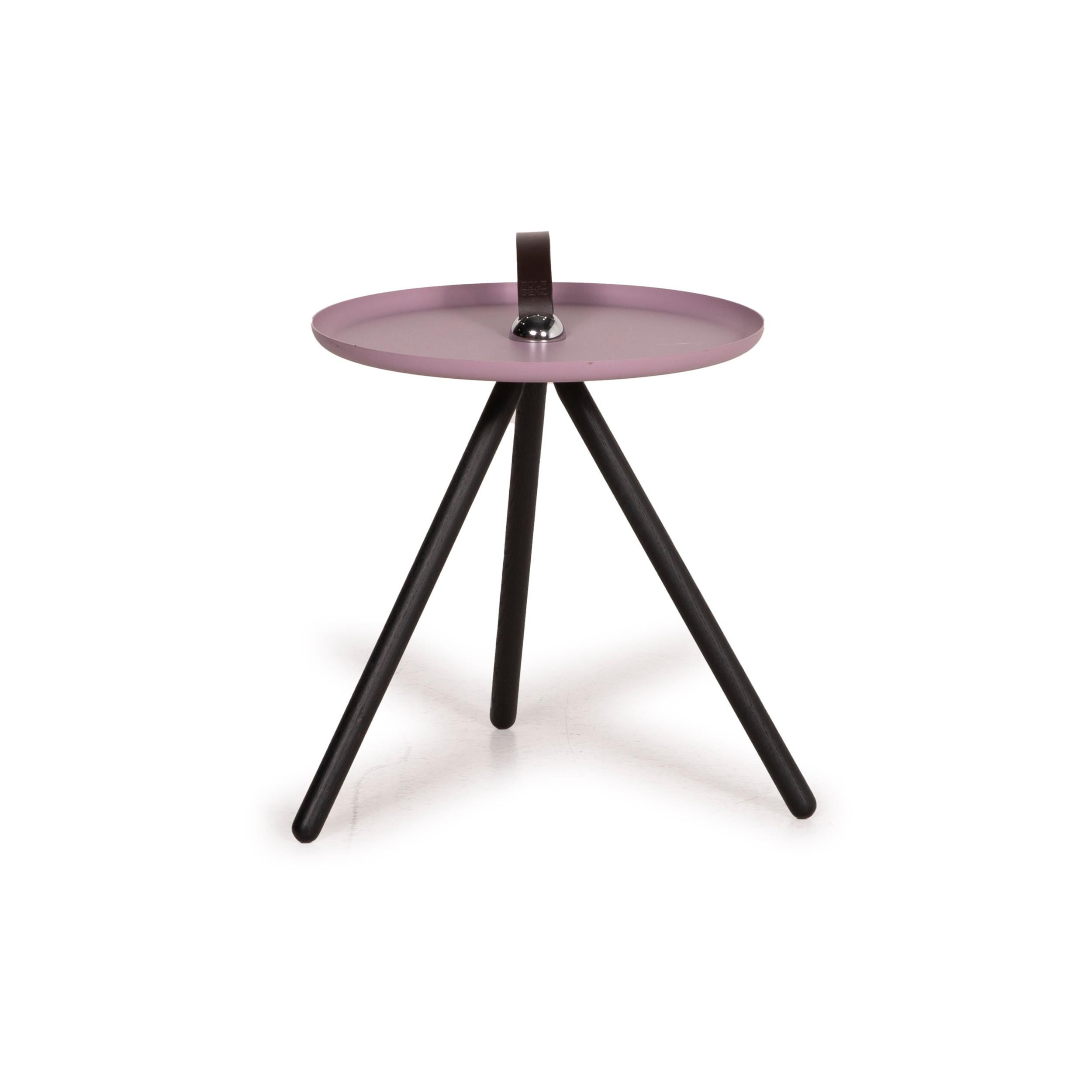Rolf Benz 973 Metal Table Pink Coffee Table Side Table Walnut Sheet Steel Wood 1