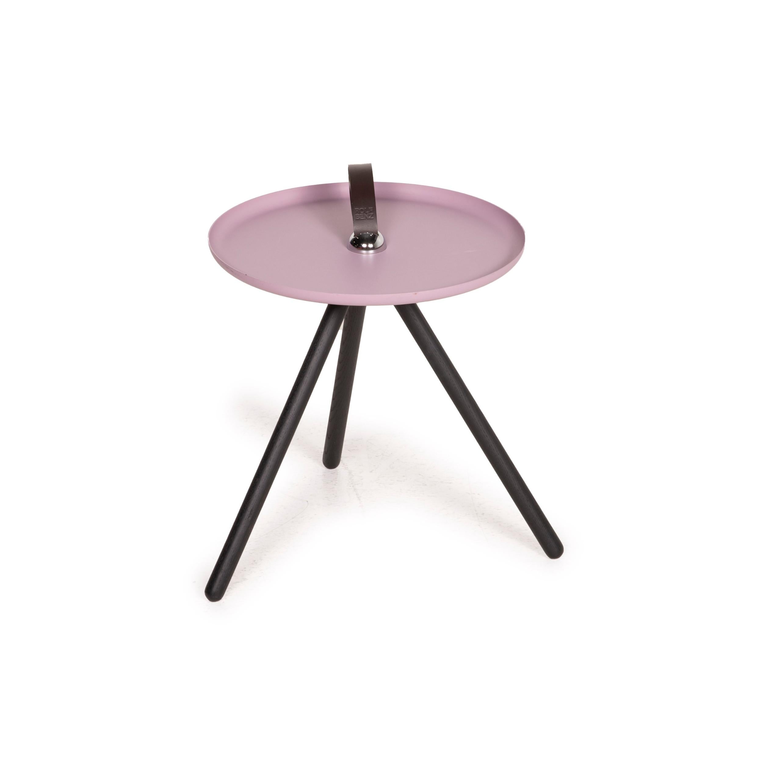 Rolf Benz 973 Metal Table Pink Coffee Table Side Table Walnut Sheet Steel Wood 2