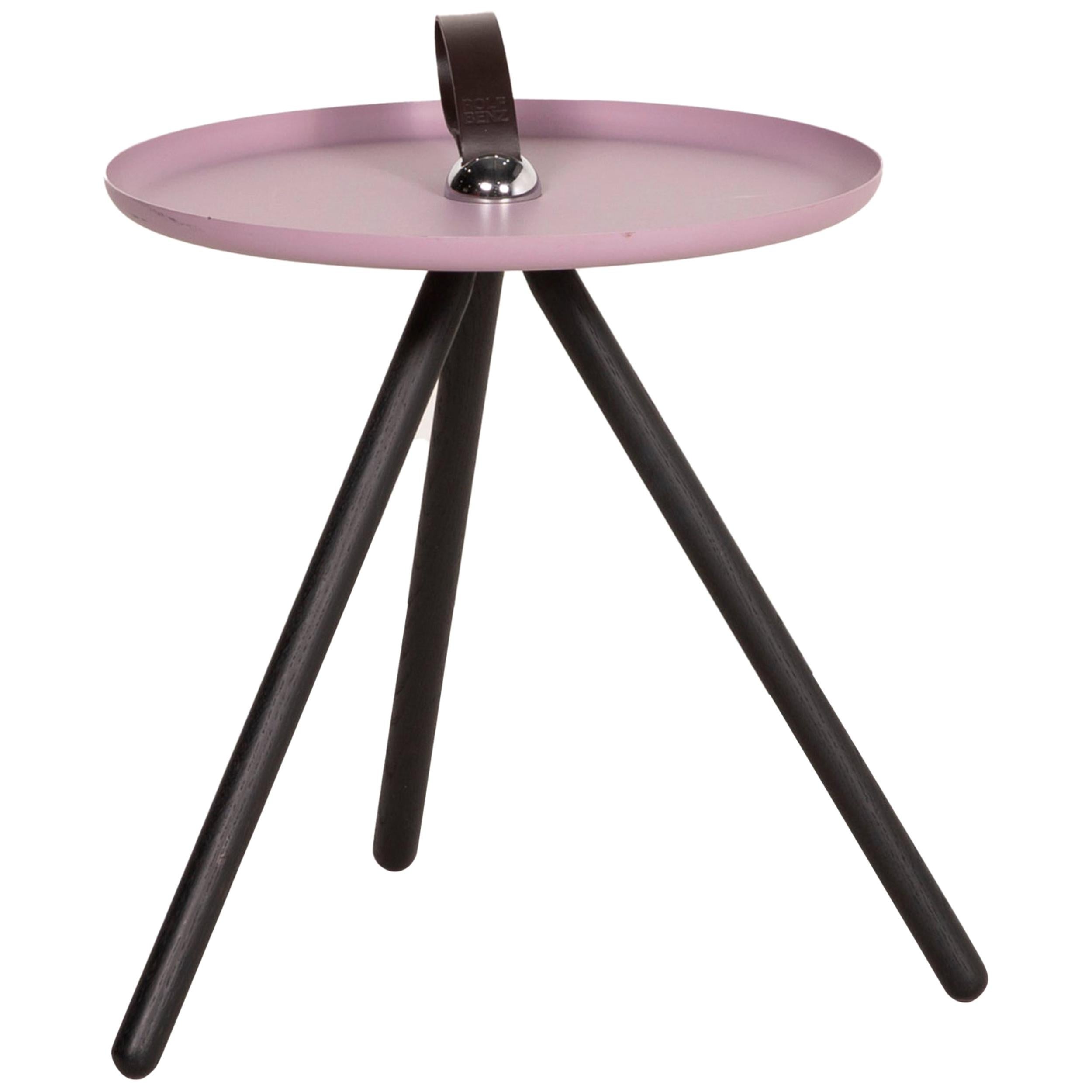 Rolf Benz 973 Metal Table Pink Coffee Table Side Table Walnut Sheet Steel Wood