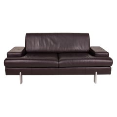 Rolf Benz AK - Coussin de canapé deux places en cuir Aubergine 644