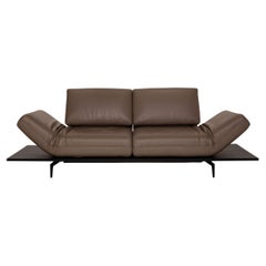 Rolf Benz Aura Leather Sofa Brown Two-Seater Function Couch