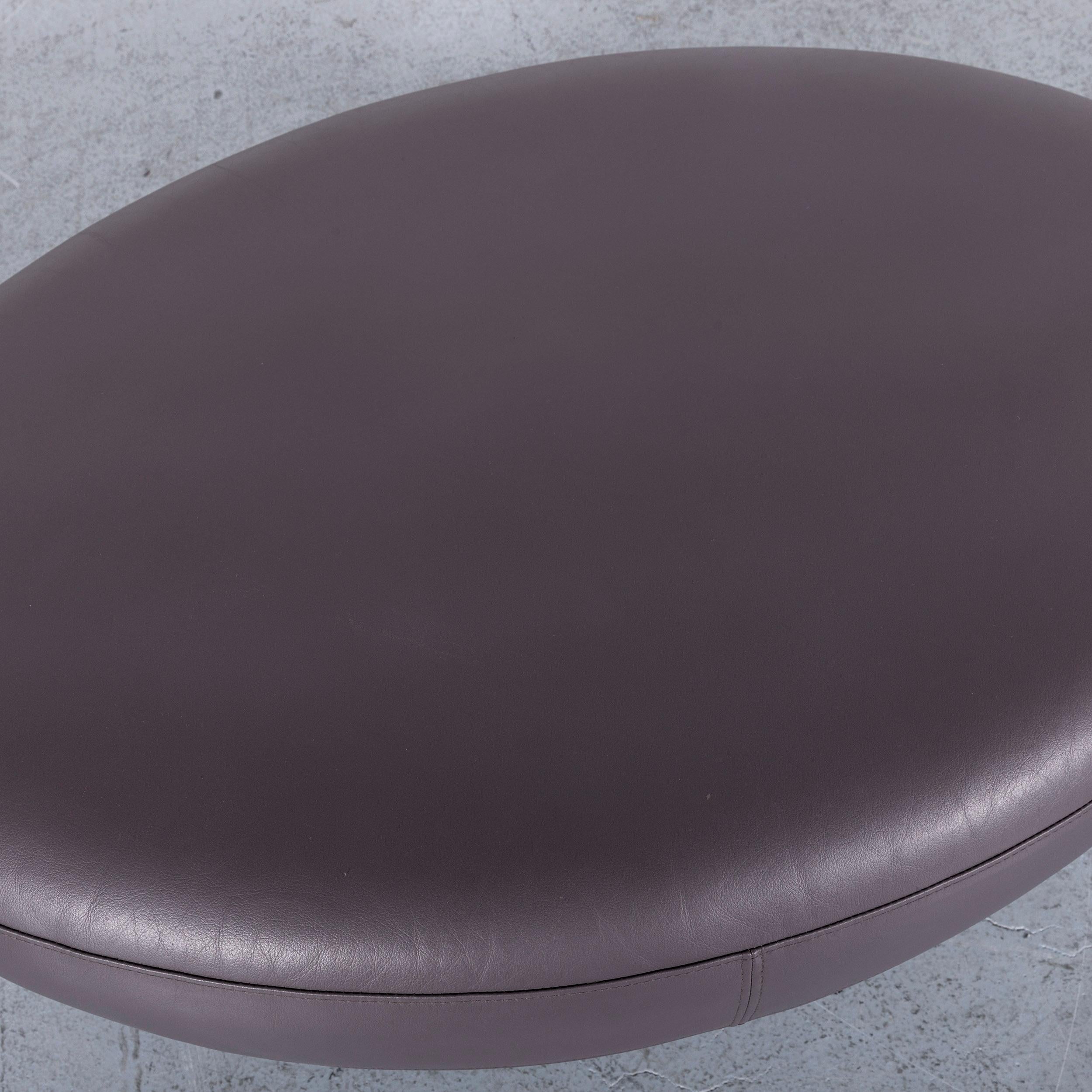 Rolf Benz Designer Leather Corner Sofa Set Grey Purple and Bench 10