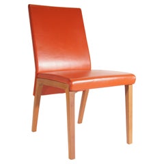 Rolf Benz - Dining room chair in orange leather