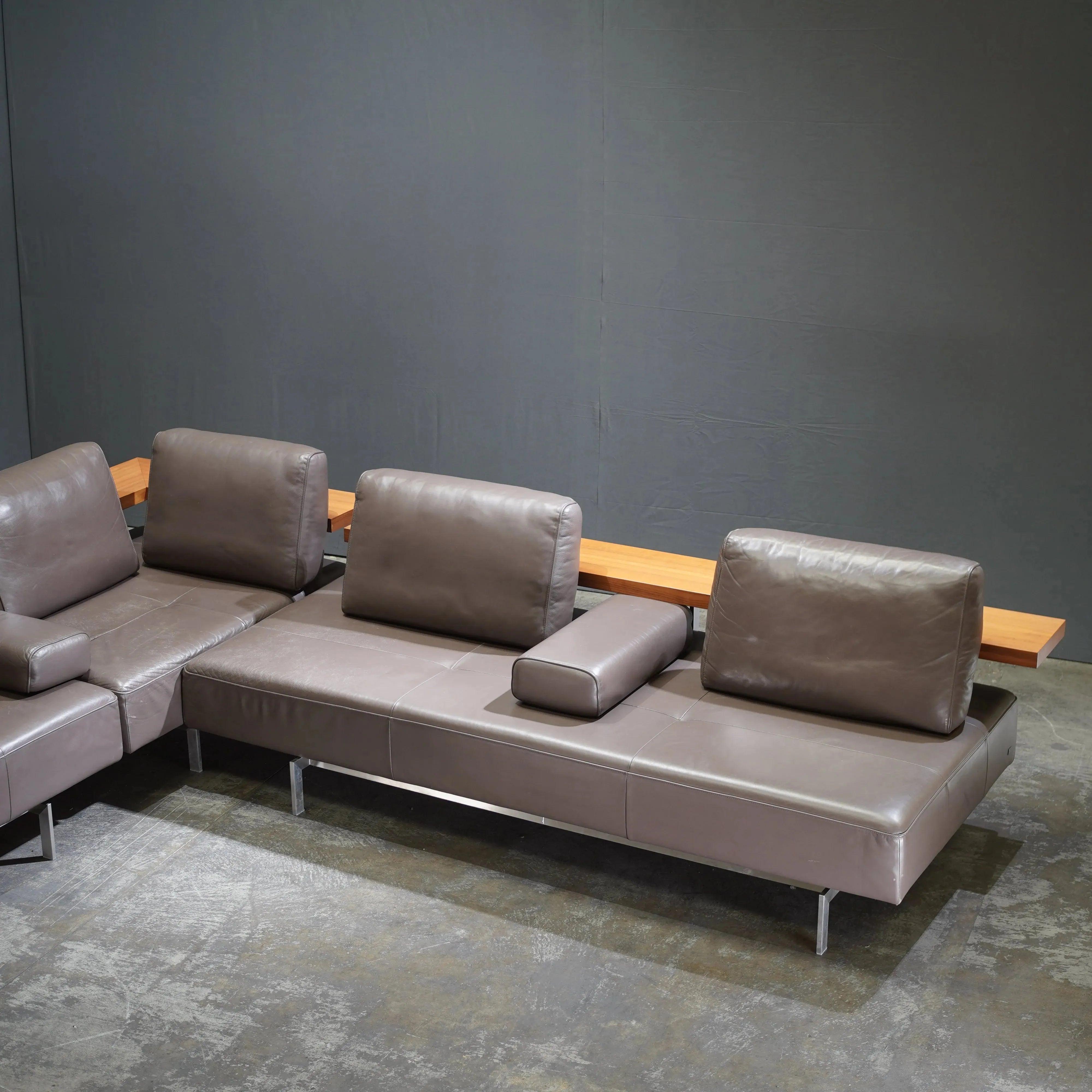 Moderne Sofa d'angle Dono 6100 en cuir Rolf Benz en vente