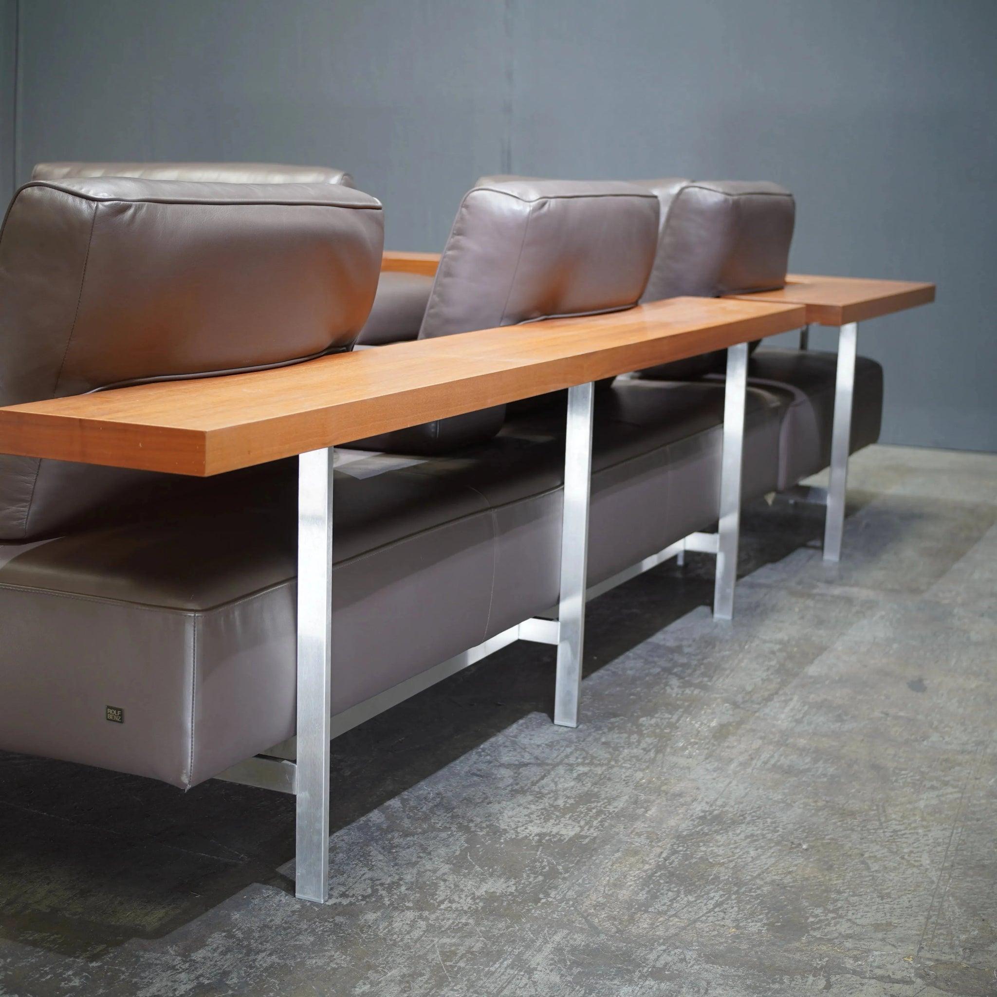 XXIe siècle et contemporain Sofa d'angle Dono 6100 en cuir Rolf Benz en vente