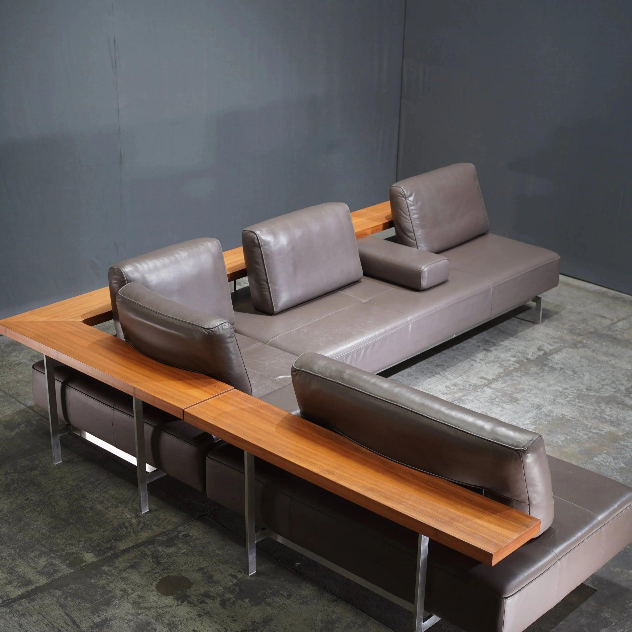 Bois Sofa d'angle Dono 6100 en cuir Rolf Benz en vente