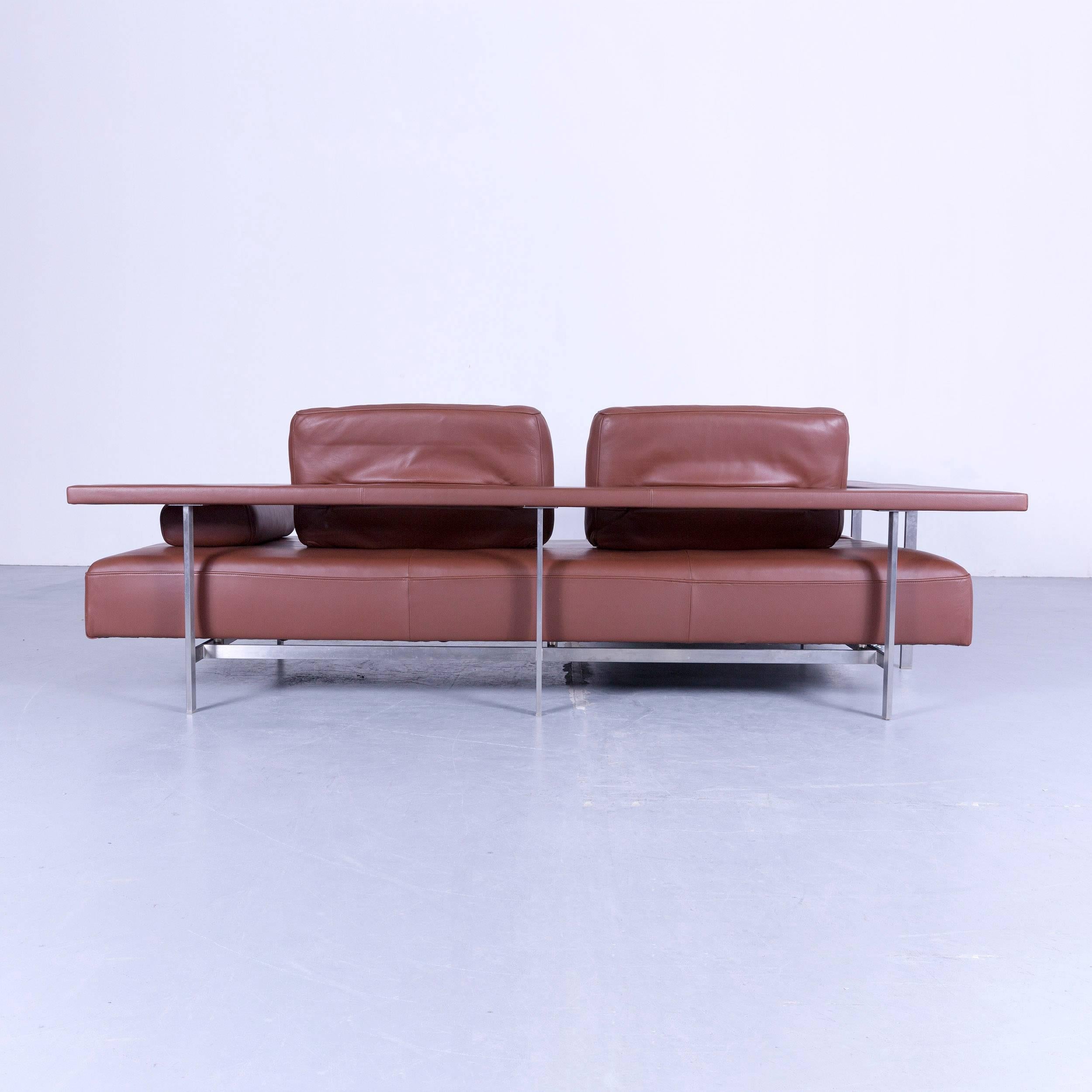 Rolf Benz Dono Designer Corner Sofa Brown Leather Couch Modern 4