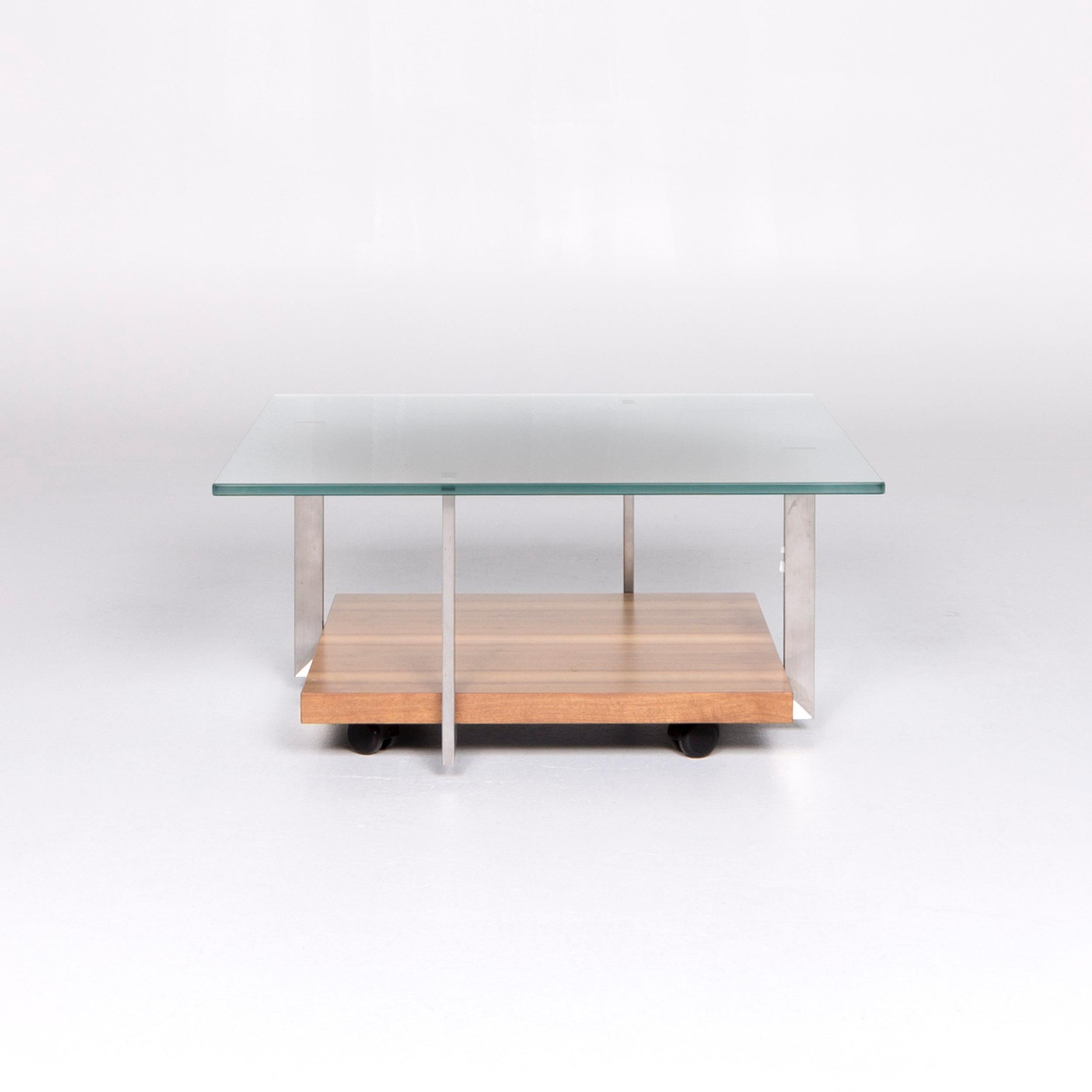 Rolf Benz Dono Designer Glass Wood Coffee Table Table For Sale 5
