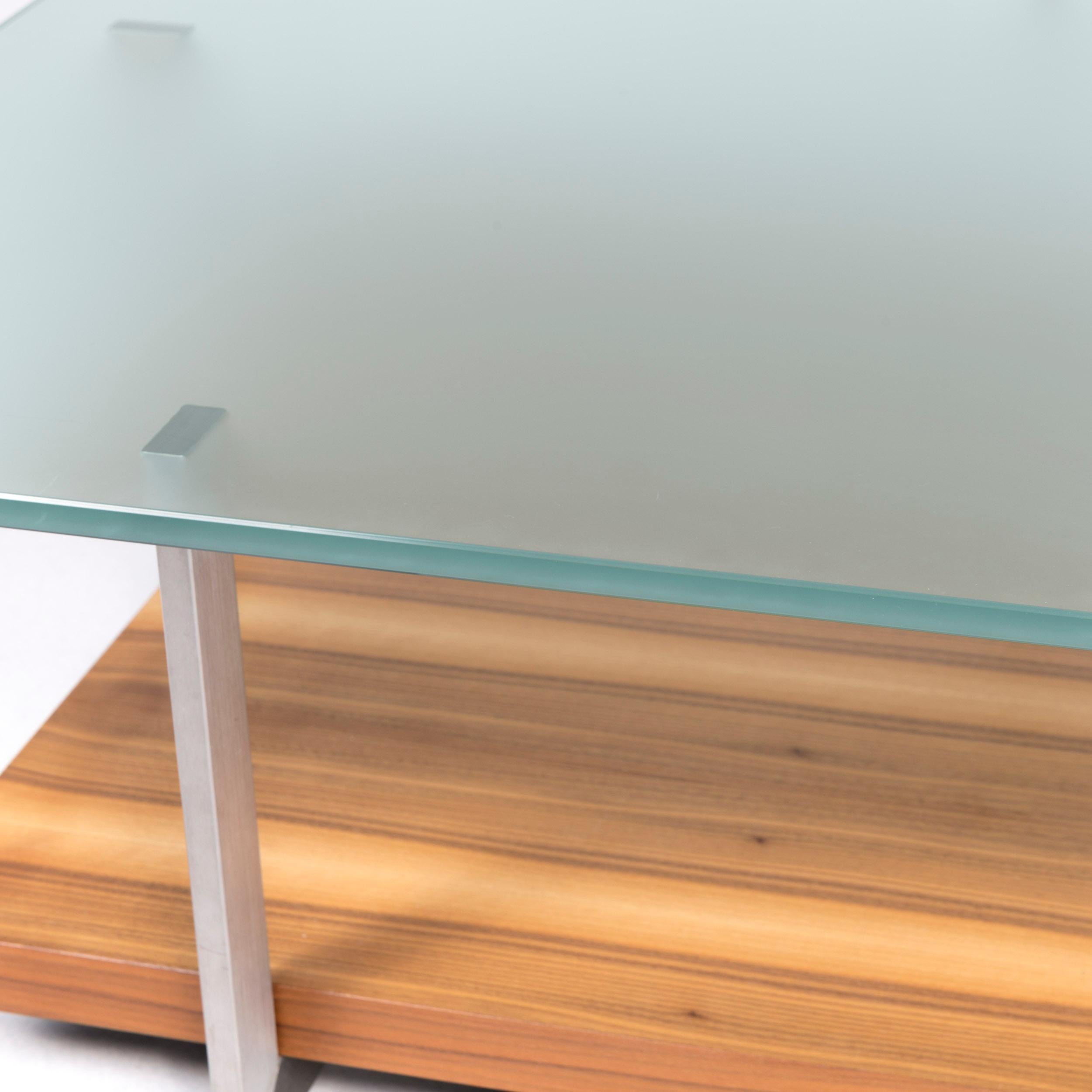Rolf Benz Dono Designer Glass Wood Coffee Table Table For Sale 1