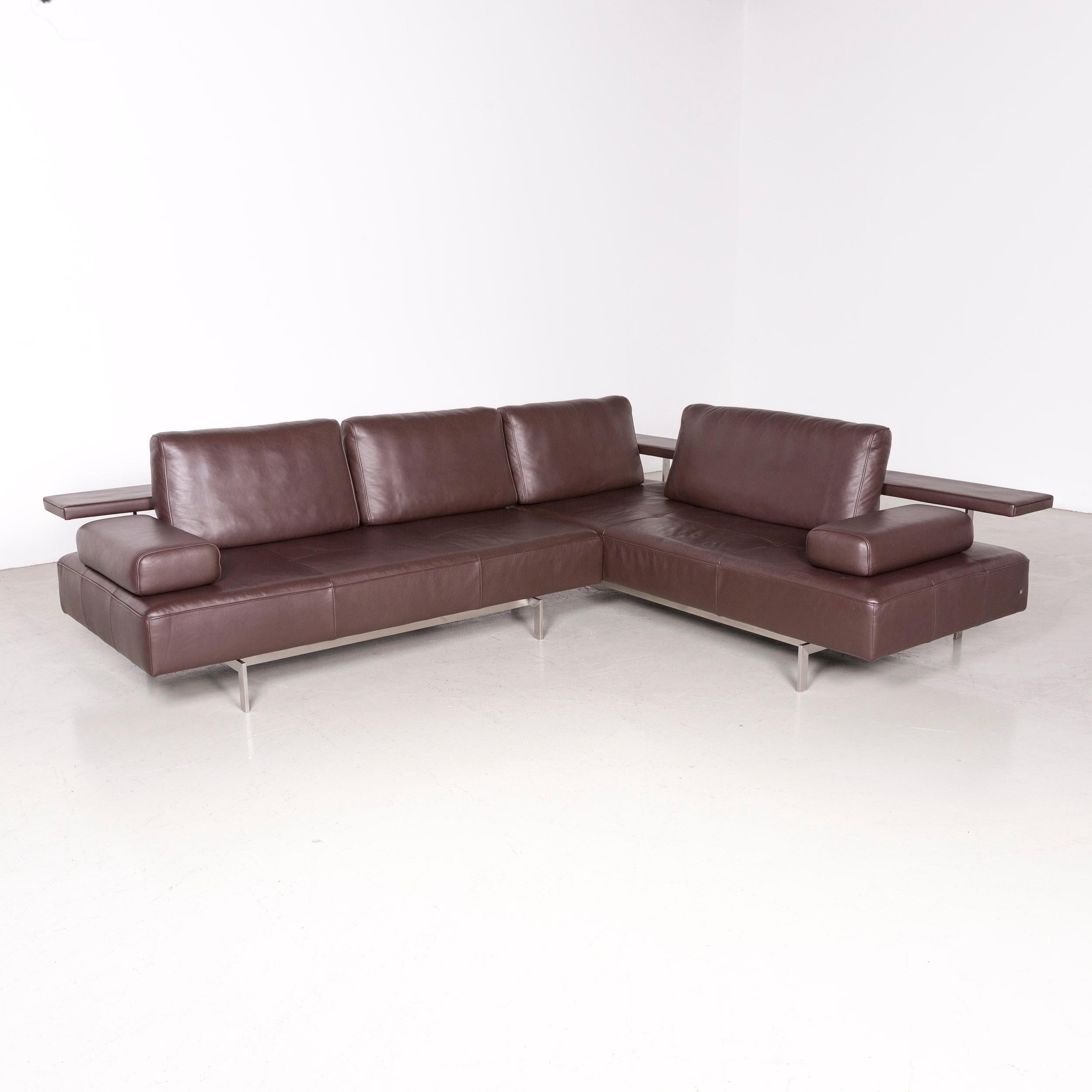 We bring to you a Rolf Benz Dono designer leather corner sofa brown genuine leather sofa couch.

Product measurements in centimeters:

Depth: 105
Width: 300
Height: 90
Seat-height: 40
Rest-height: 60
Seat-depth: 55
Seat-width: