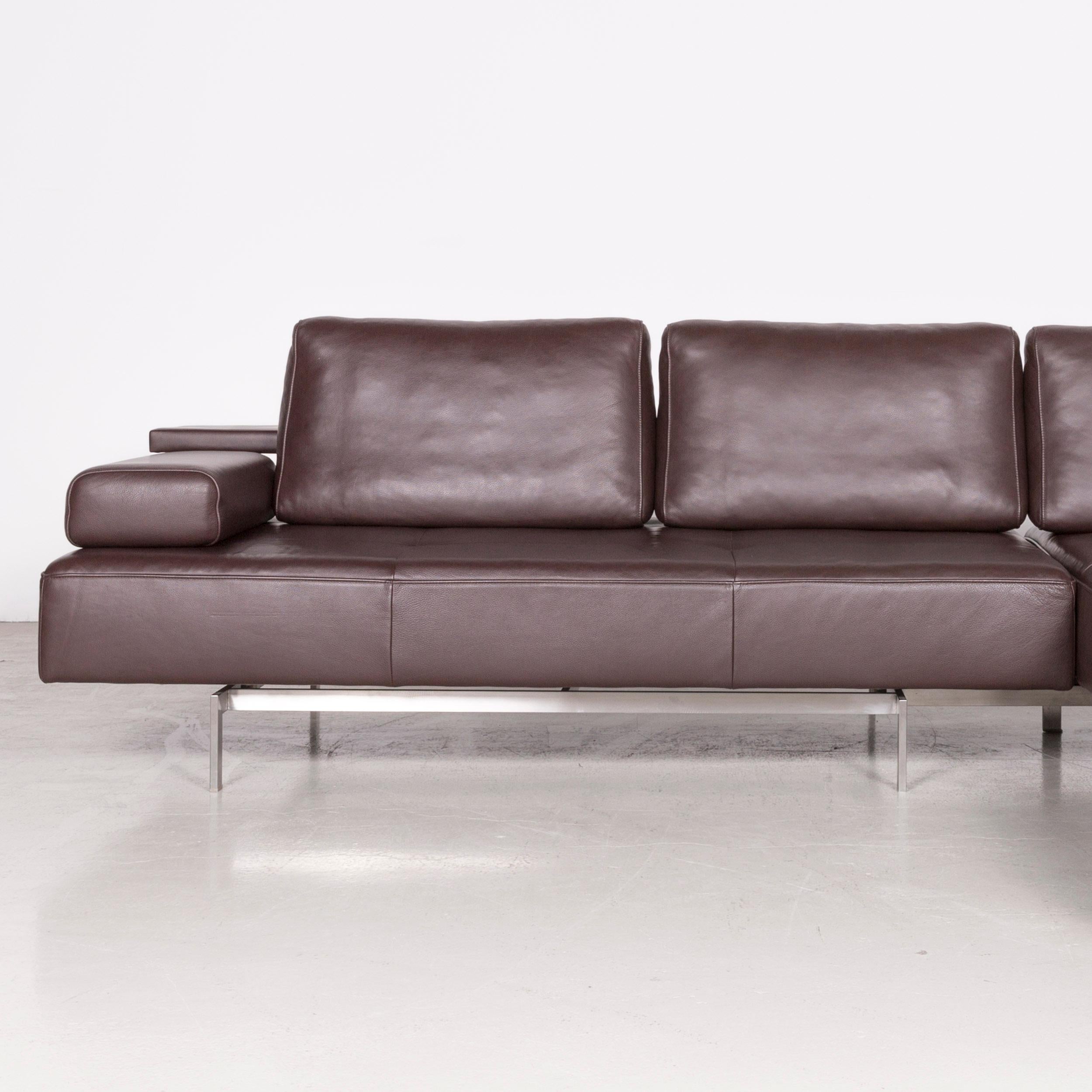 Modern Rolf Benz Dono Designer Leather Corner Sofa Brown Genuine Leather Sofa Couch