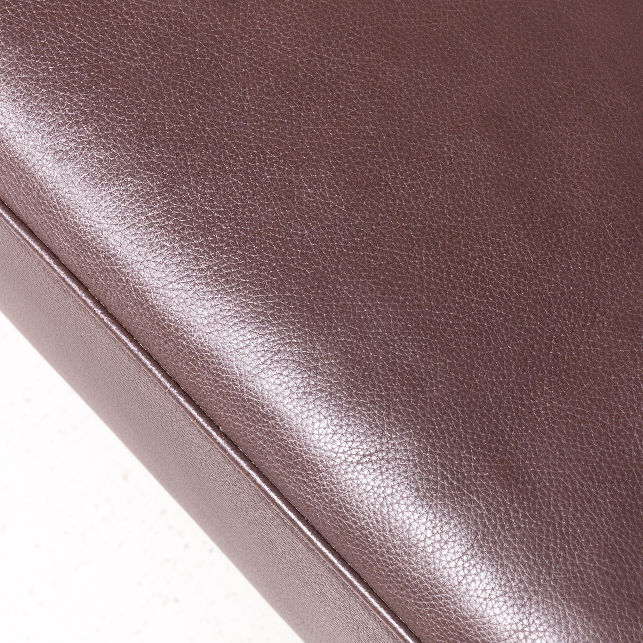 Rolf Benz Dono Designer Leather Corner Sofa Brown Genuine Leather Sofa Couch In Good Condition In Cologne, DE