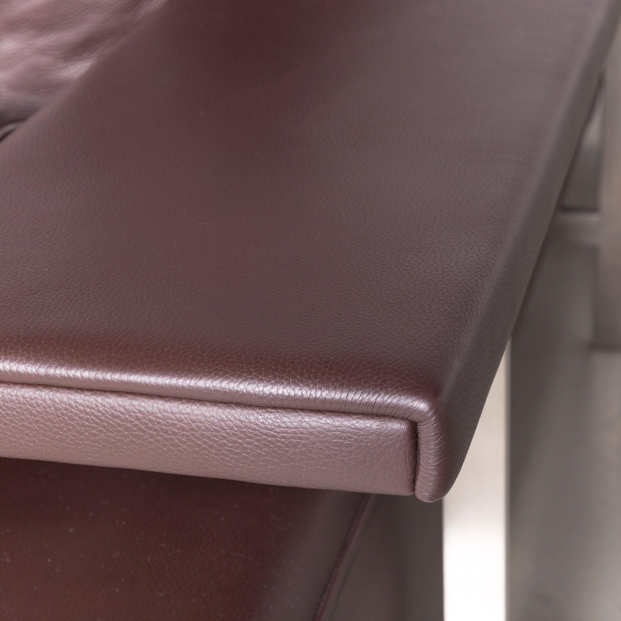 Contemporary Rolf Benz Dono Designer Leather Corner Sofa Brown Genuine Leather Sofa Couch