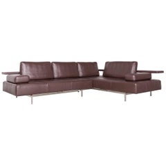 Rolf Benz Dono Designer Leather Corner Sofa Brown Genuine Leather Sofa Couch
