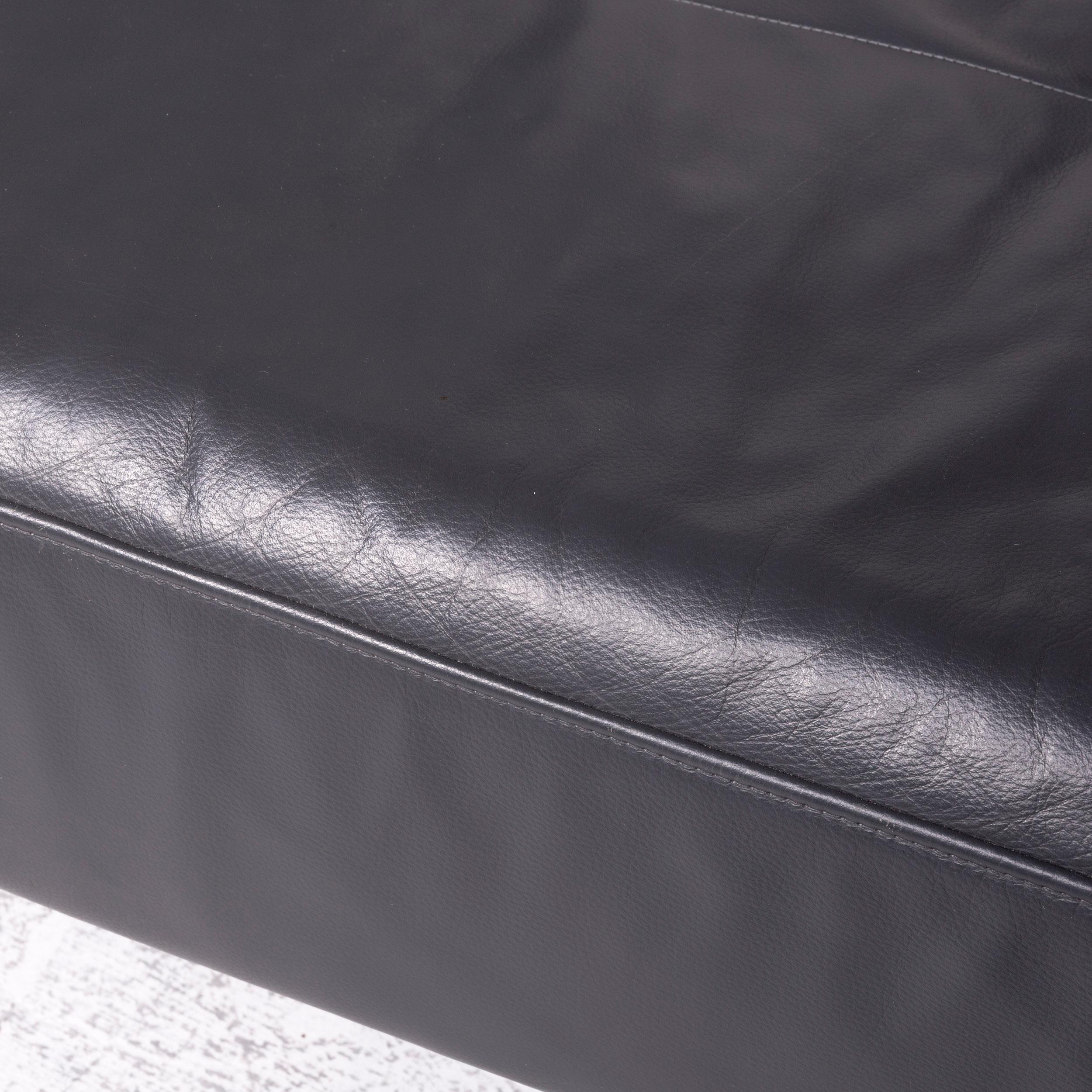 German Rolf Benz Dono Designer Leather Corner Sofa Gray Genuine Leather Sofa Couch