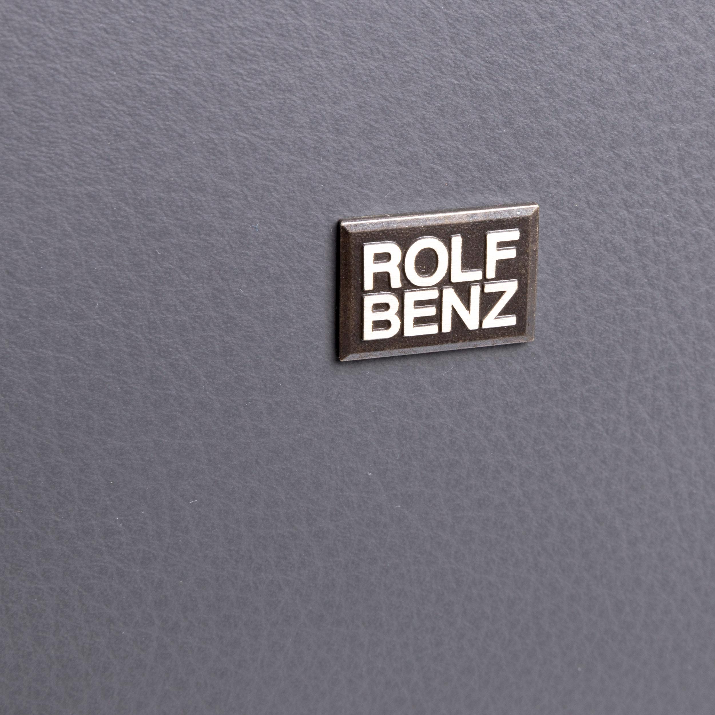 Rolf Benz Dono Designer Leather Corner Sofa Gray Genuine Leather Sofa Couch 2