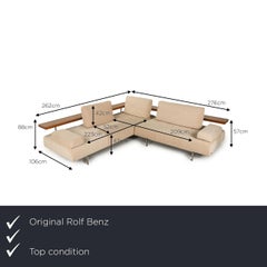 Rolf Benz Dono Fabric Sofa Beige Corner Sofa Couch